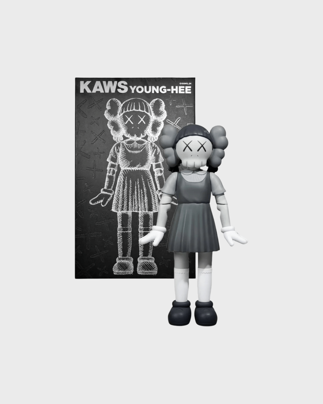 Kaws Squid Game Young - Hee Vinyl Figure Monotone