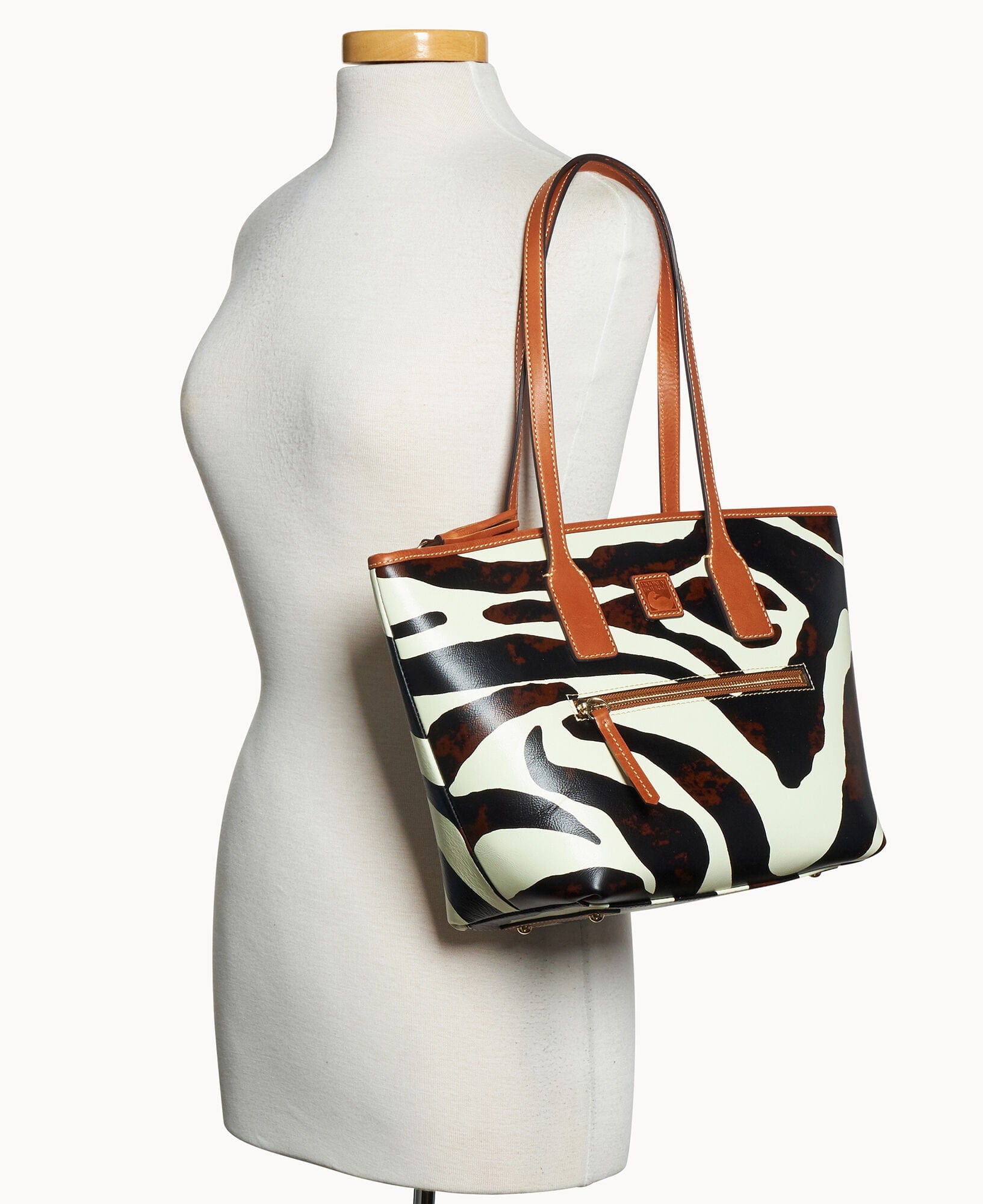 Dooney & Bourke Zebra Leather Small Tote