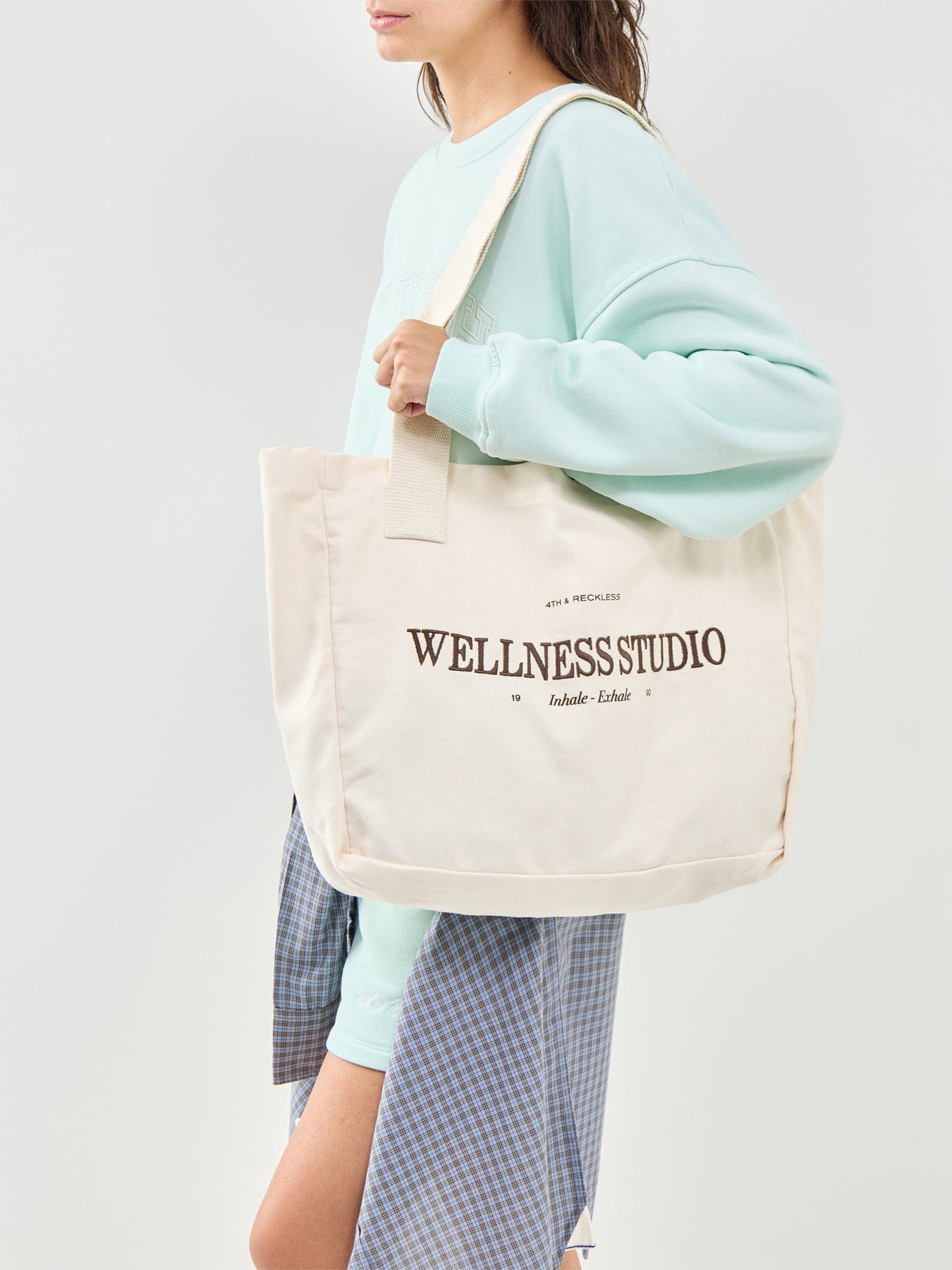 4th & Reckless Avenly Tote Bag Cream