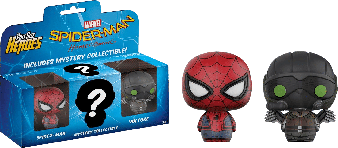 Funko Spider - Man: Homecoming - Spider - Man, Vulture & Mystery Pint Size Heroes 3 - Pack