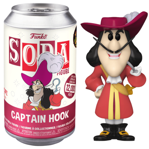 Funko Soda Captain Hook, Sealed - Funko Shop Exclusive **Shot at Chase**