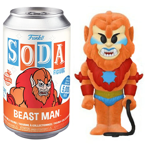Funko Soda Beast Man Flocked, Opened, International **Chase**