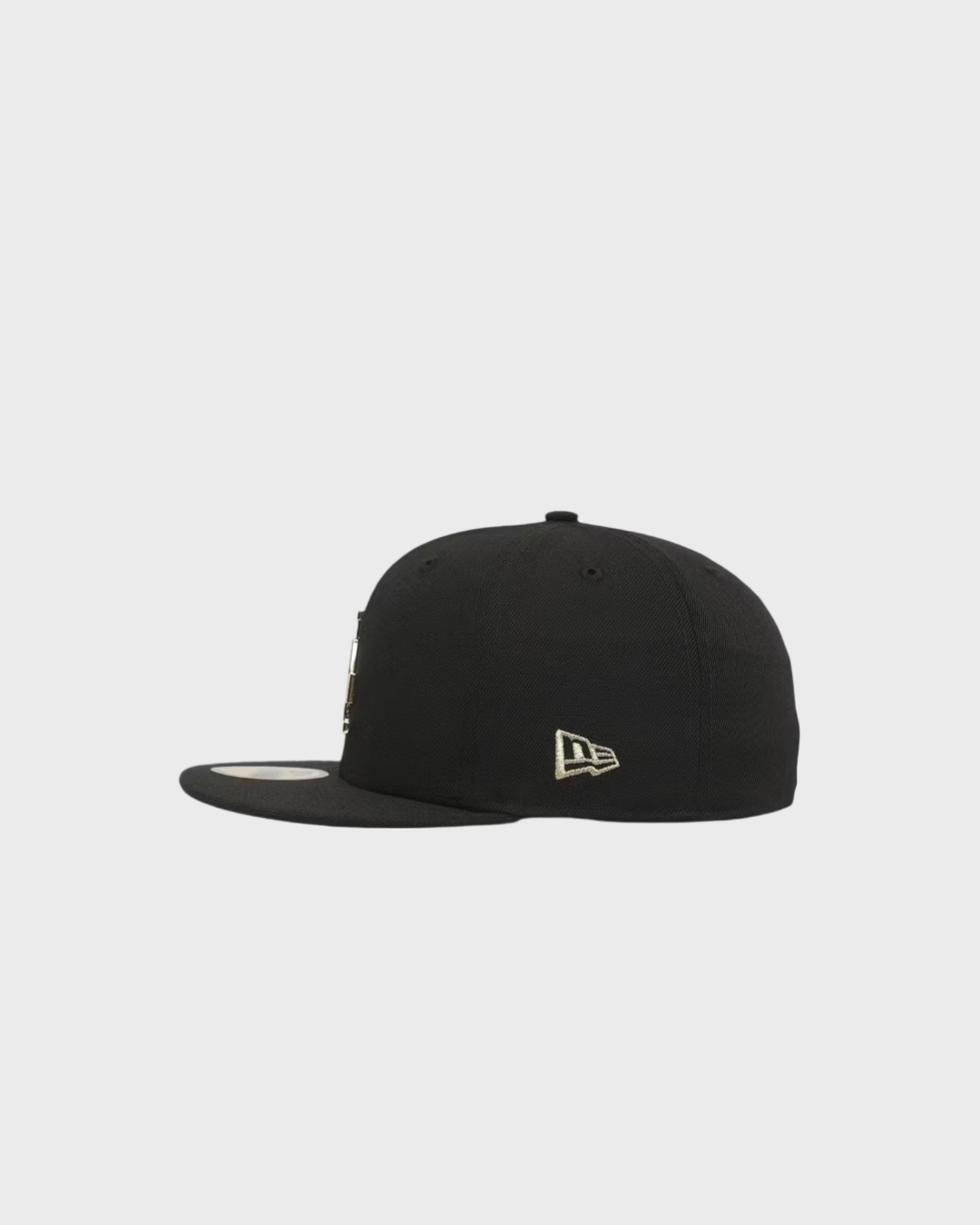 New Era Los Angeles Dodgers 59FIFTY Gold Metal Badge Black