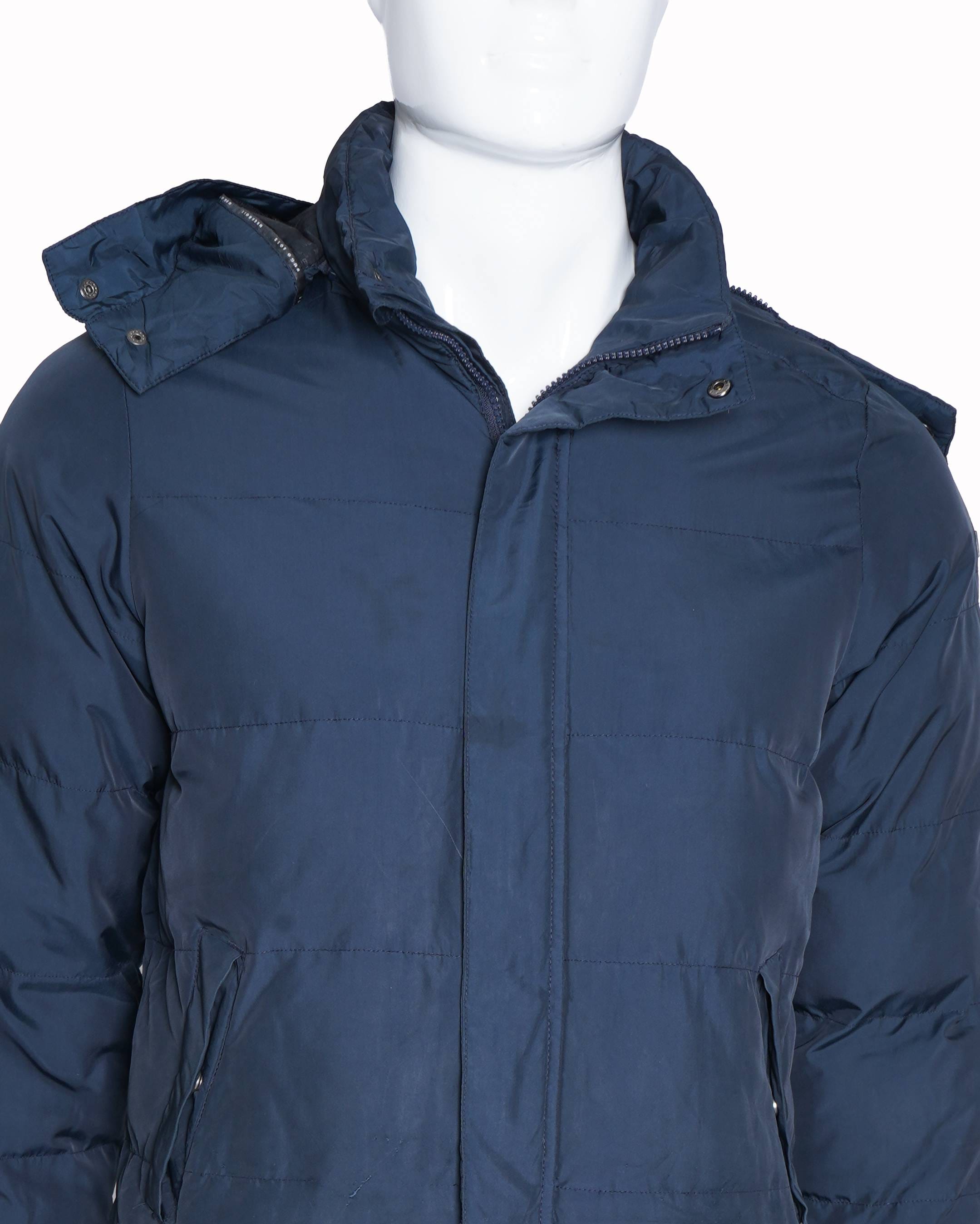 Hugo Boss Men's Black Puffer Jacket in blue