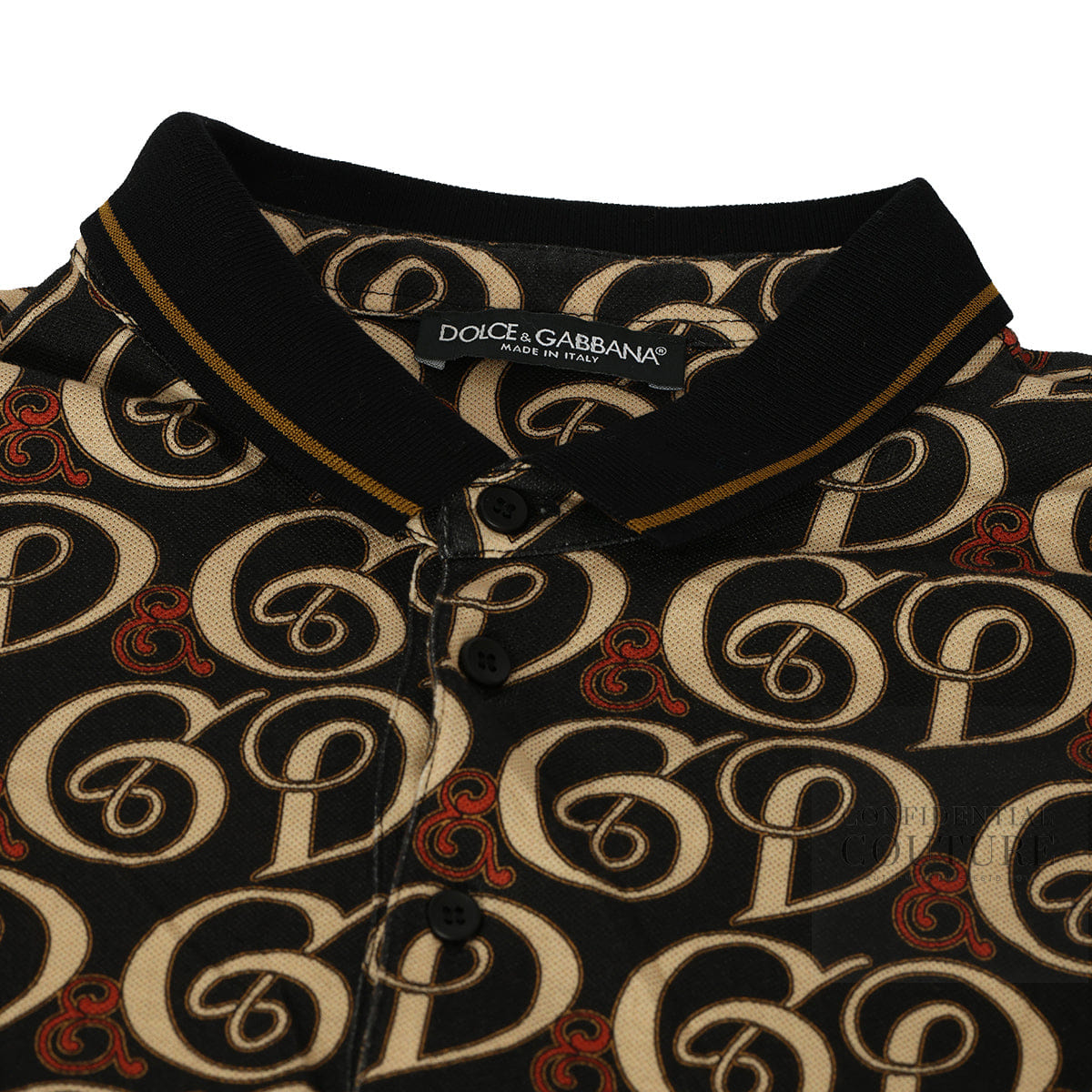 Dolce & Gabbana DG Logo Black Polo Neck T-Shirt IT 54 | XXL