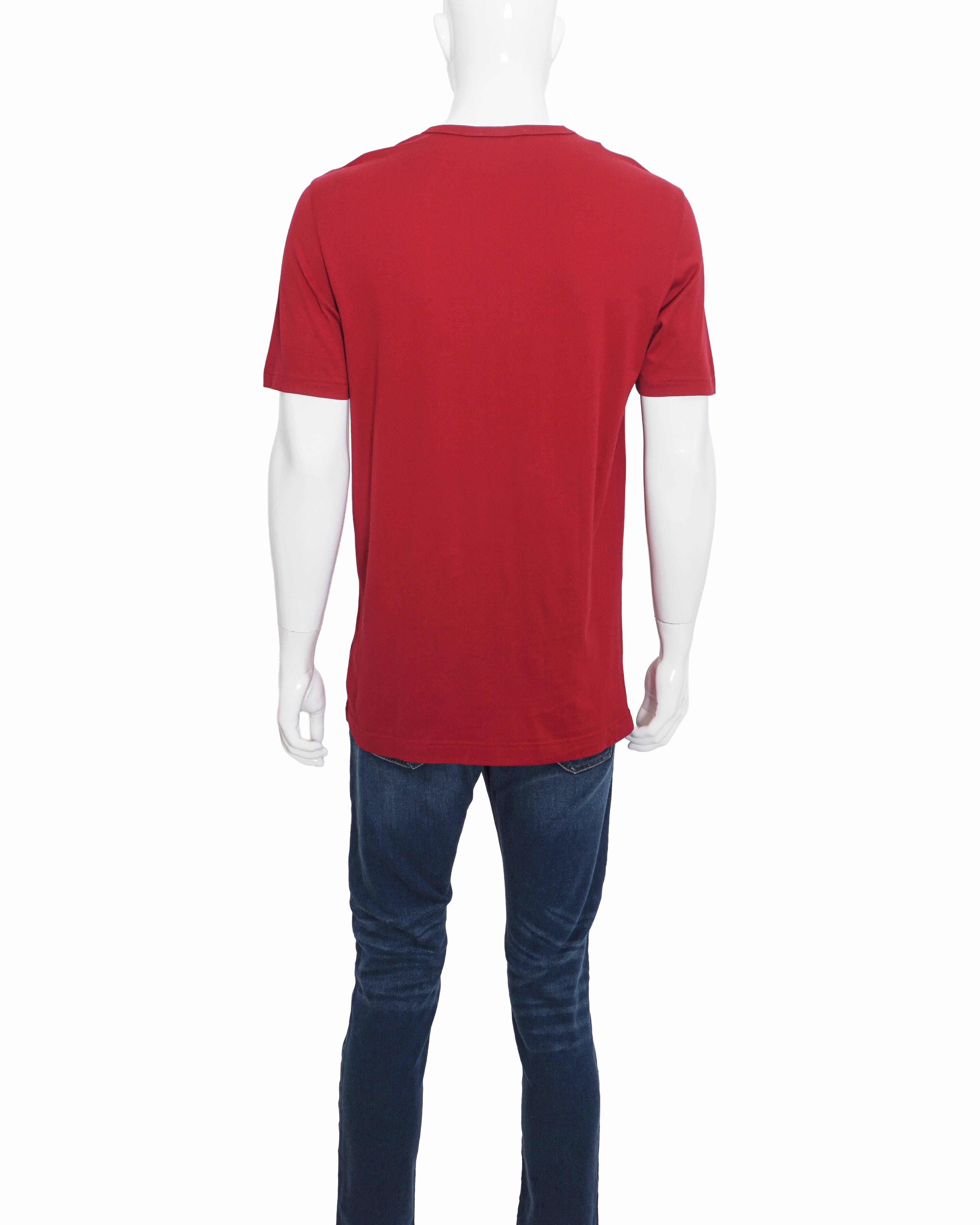 Dolce & Gabbana Red D&G Volution Heart Men's T - Shirt