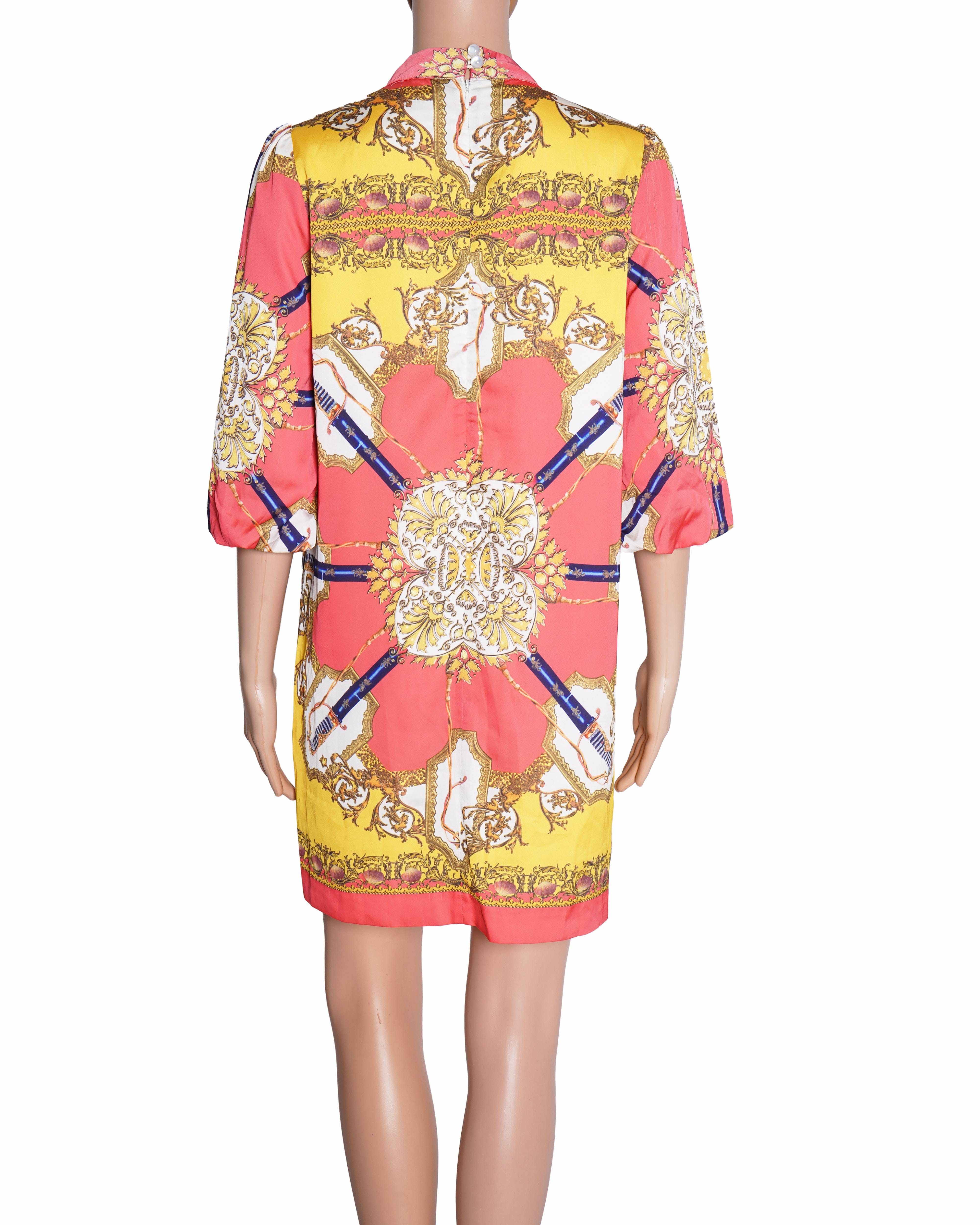 Dolce & Gabbana Multicolour Silk Mini Dress