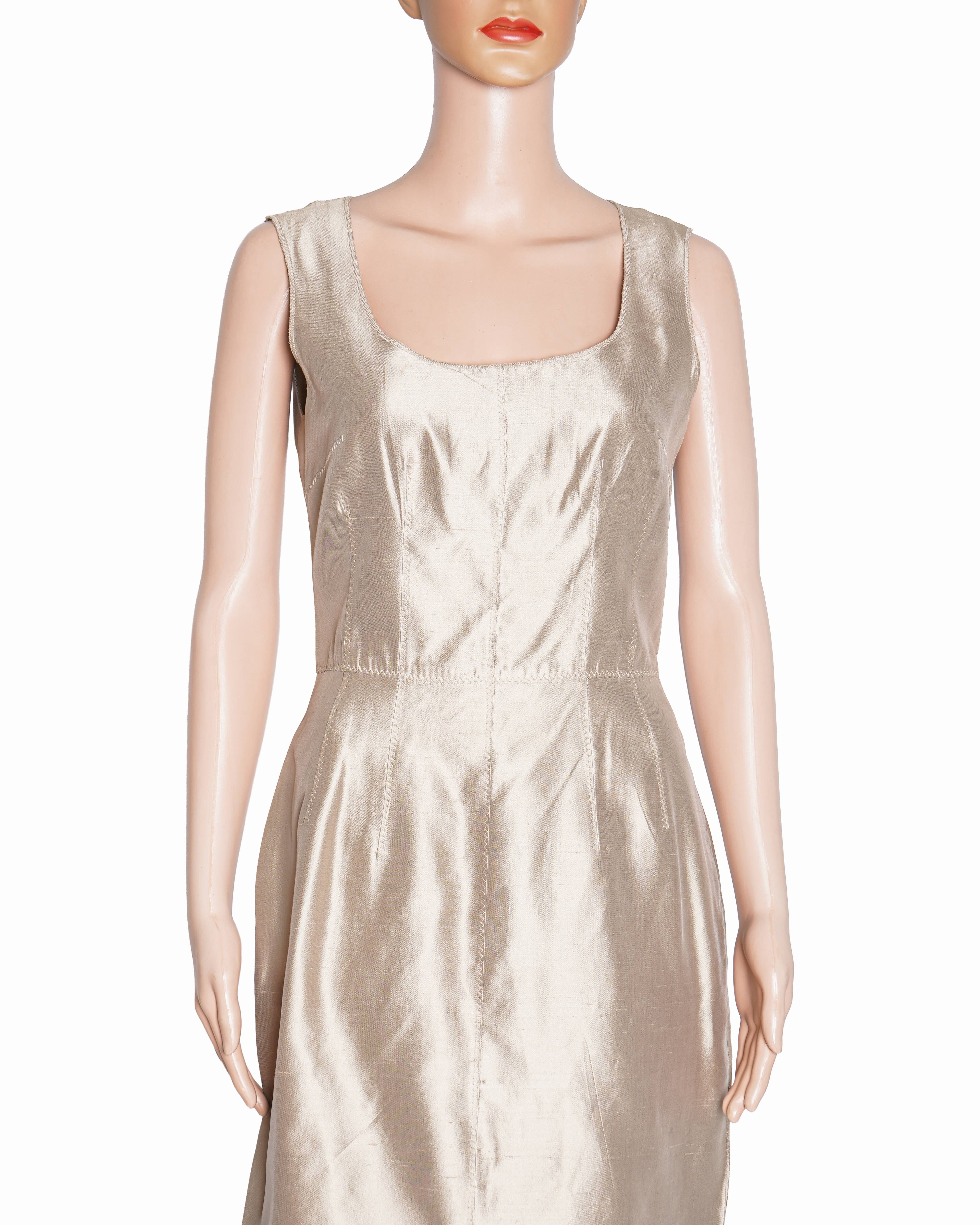 Dolce & Gabbana Gold - tone silk dress