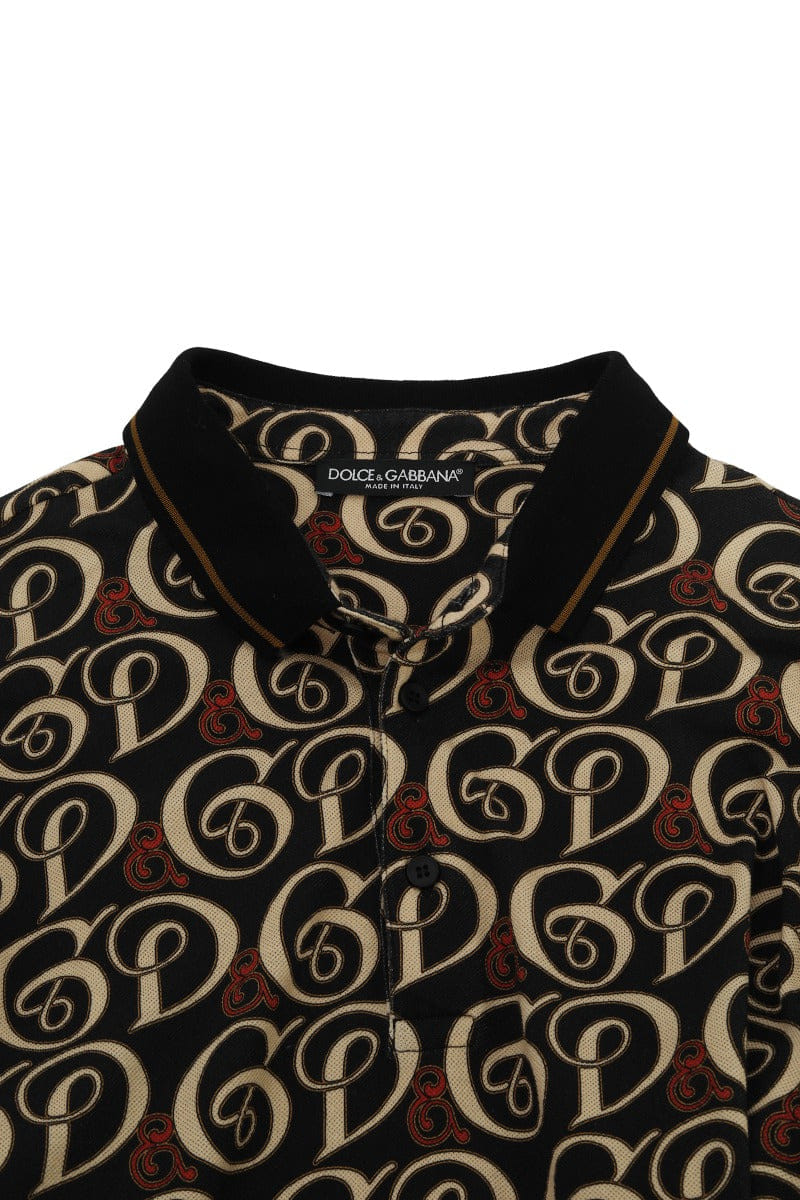 Dolce &Gabbana Patterned Polo T-Shirt