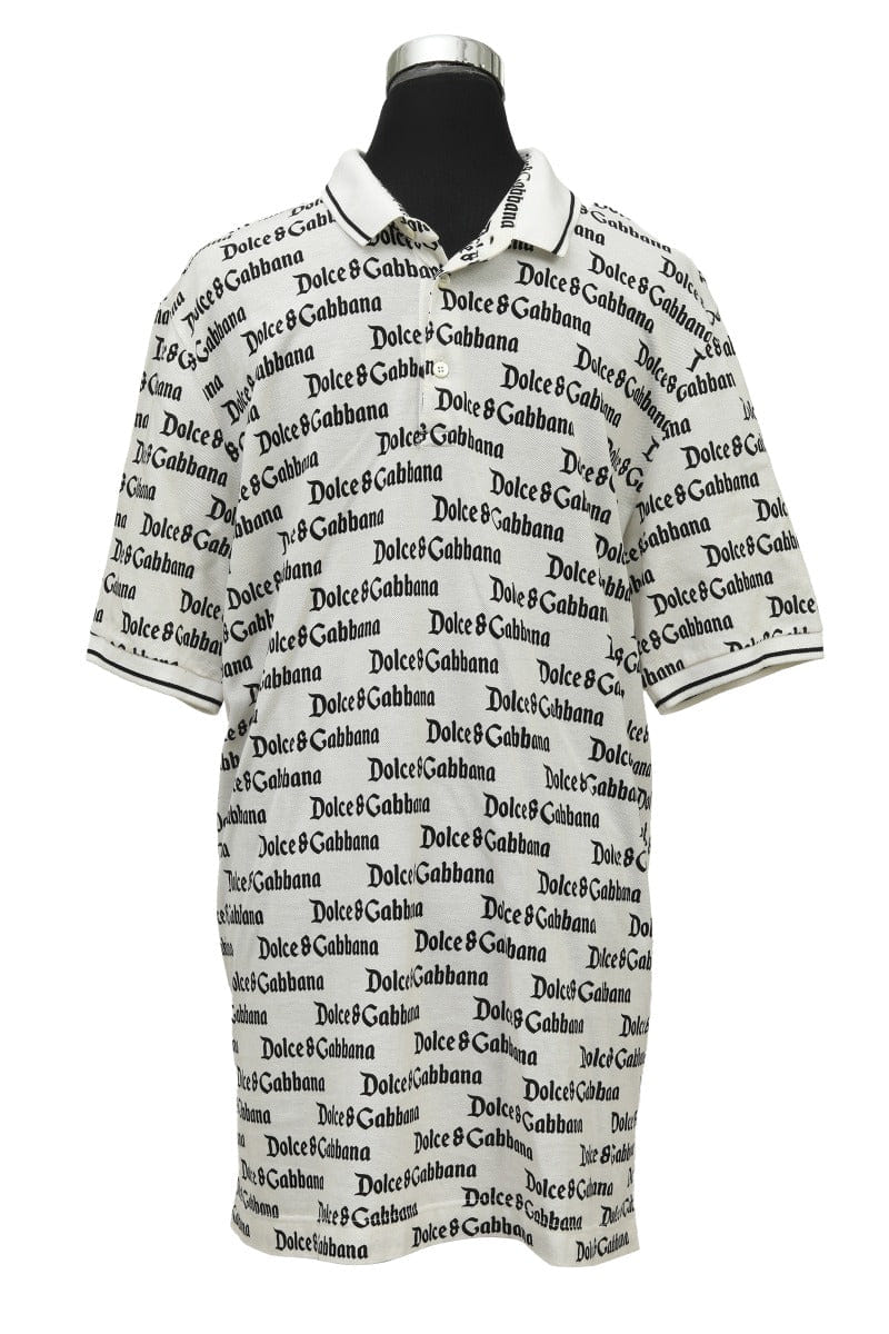 Dolce & Gabbana Size L Logo Polo T-Shirt