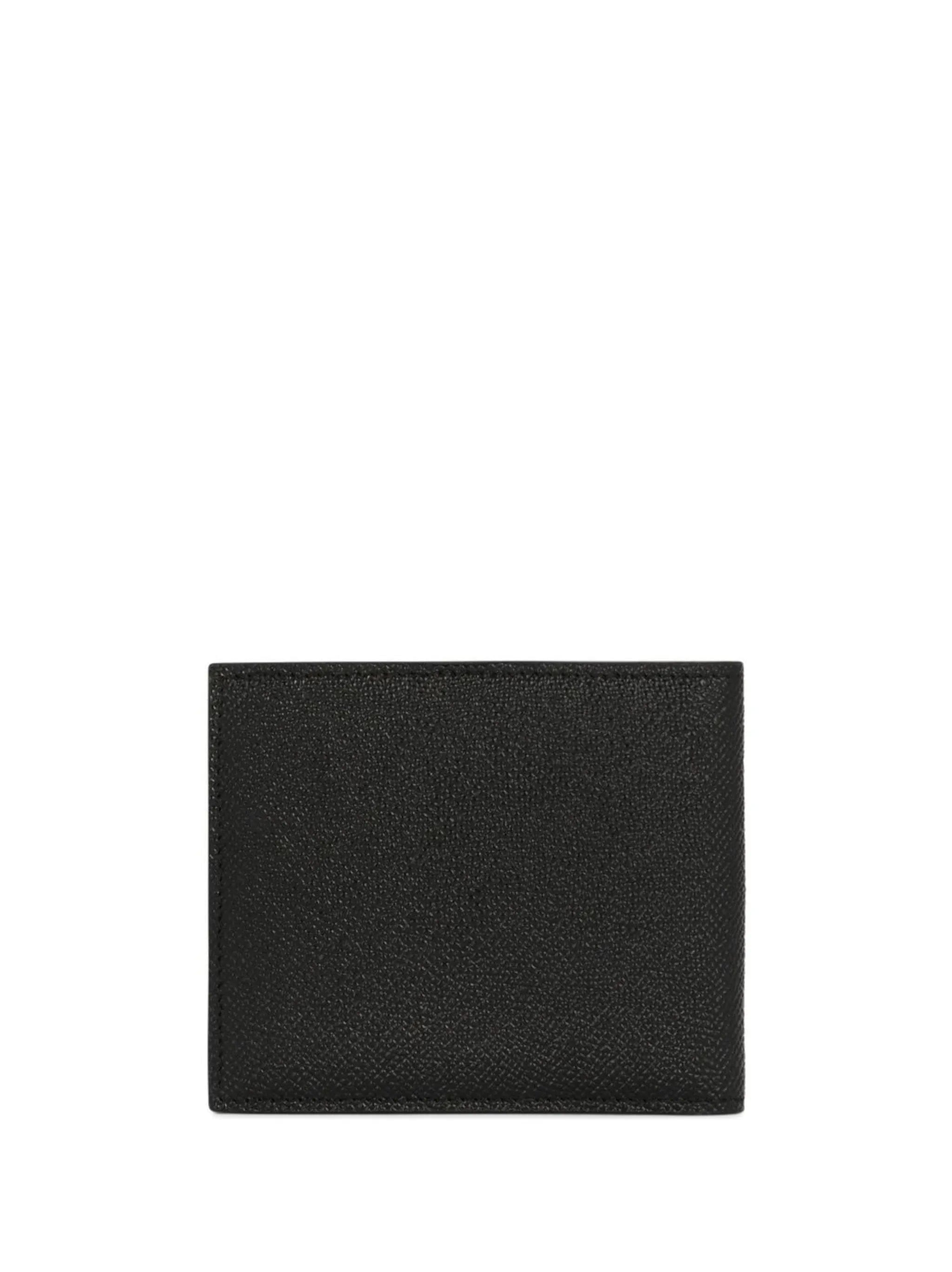 Dolce & Gabbana logo - plaque grained leather wallet