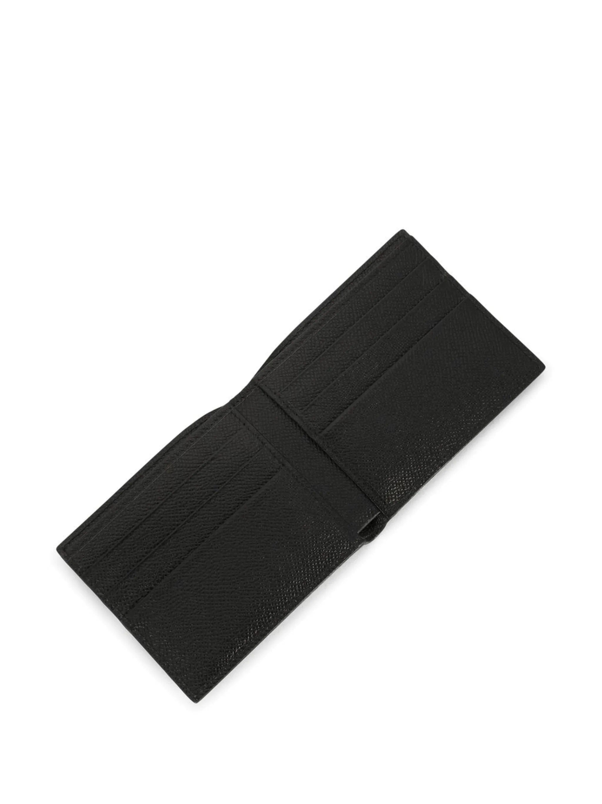 Dolce & Gabbana logo - plaque grained leather wallet