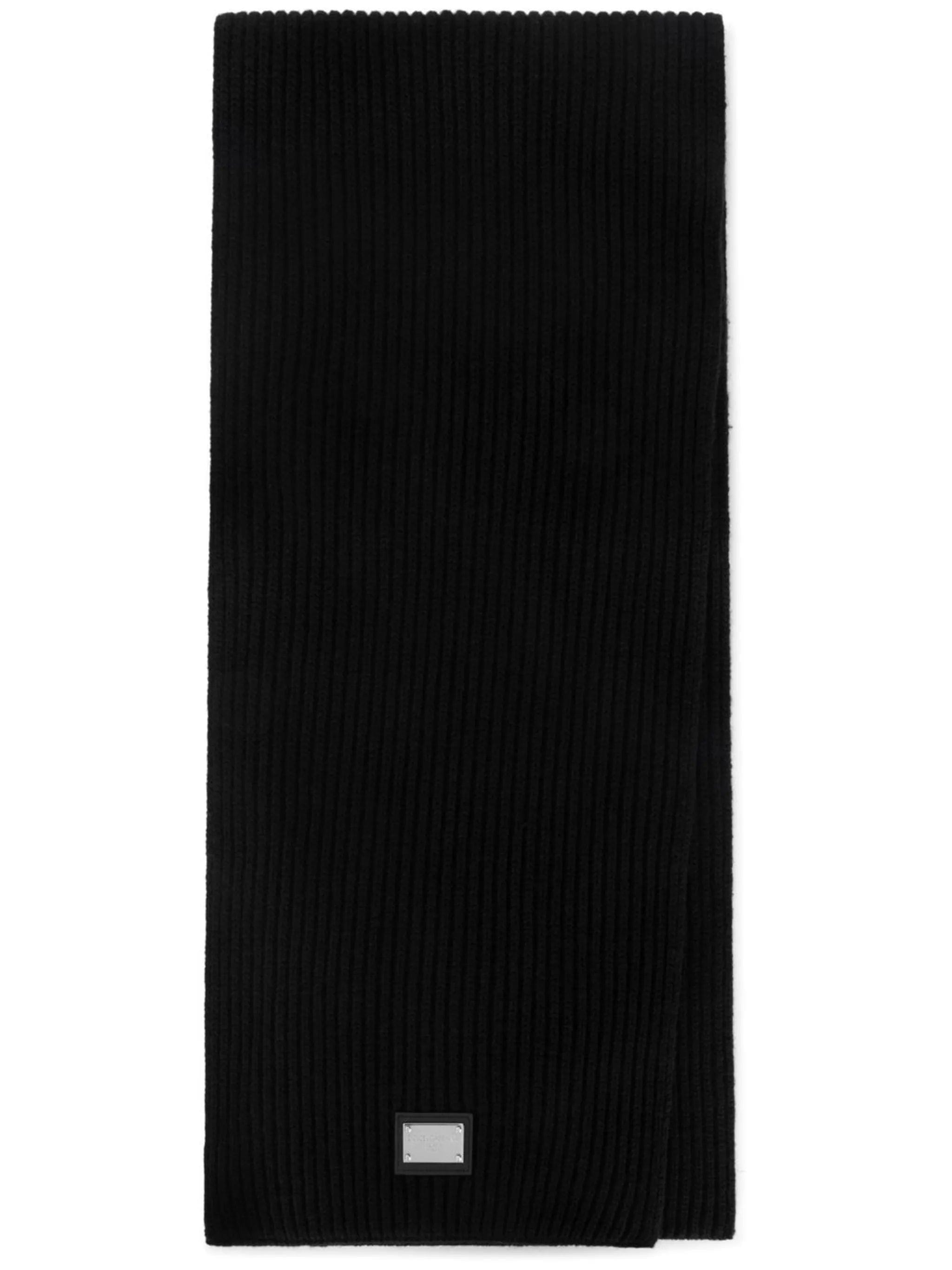 Dolce & Gabbana logo - patch wool scarf