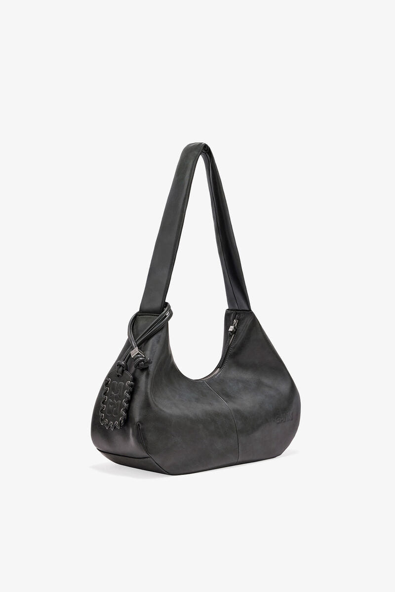 Ganni Steal Grey Steal Grey Medium Hobo Bag