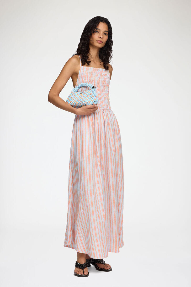 Ganni Summer Song Mini Bou Bag In Braided Blue