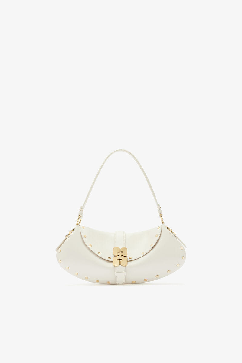 Ganni Egret B - Kat Bag Studs In White