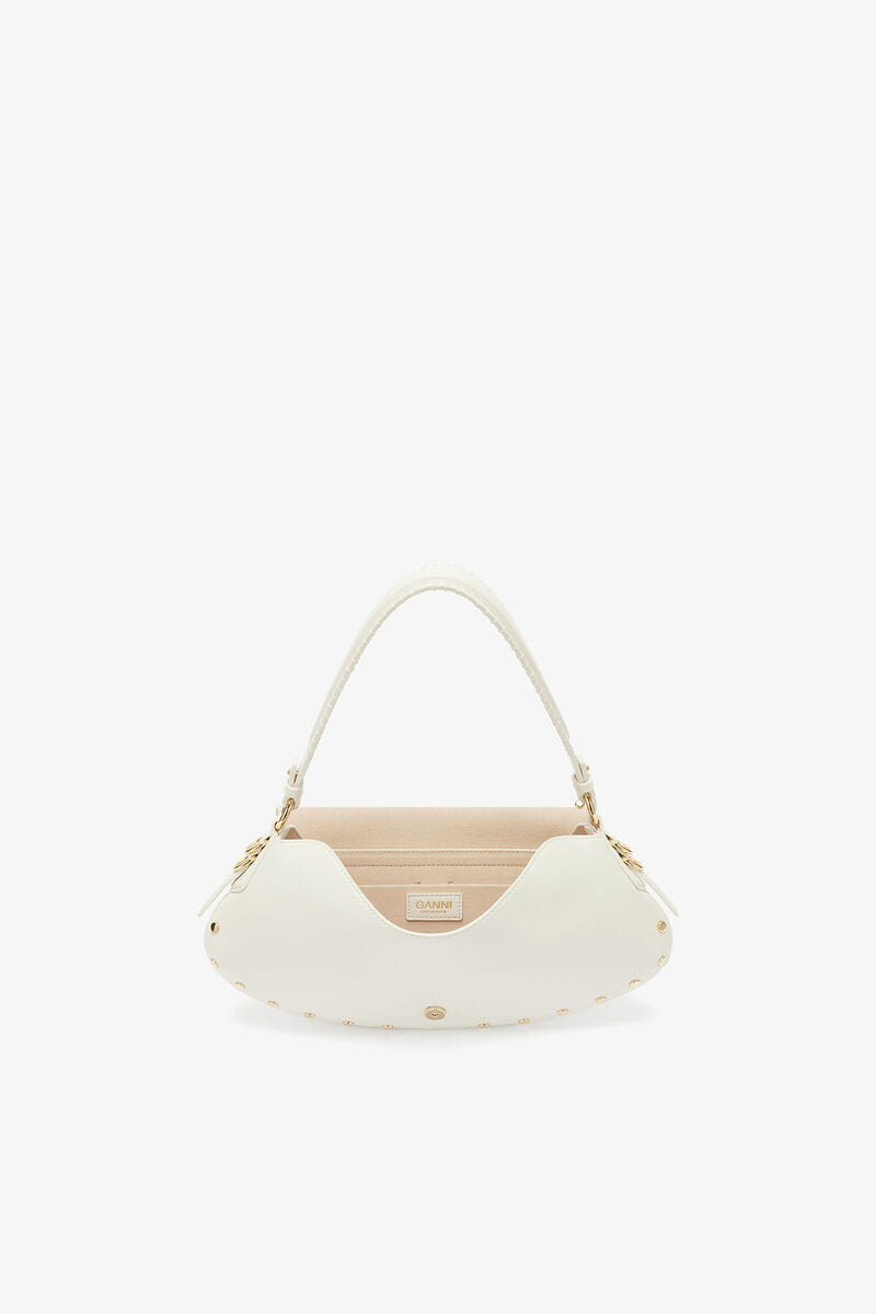 Ganni Egret B - Kat Bag Studs In White