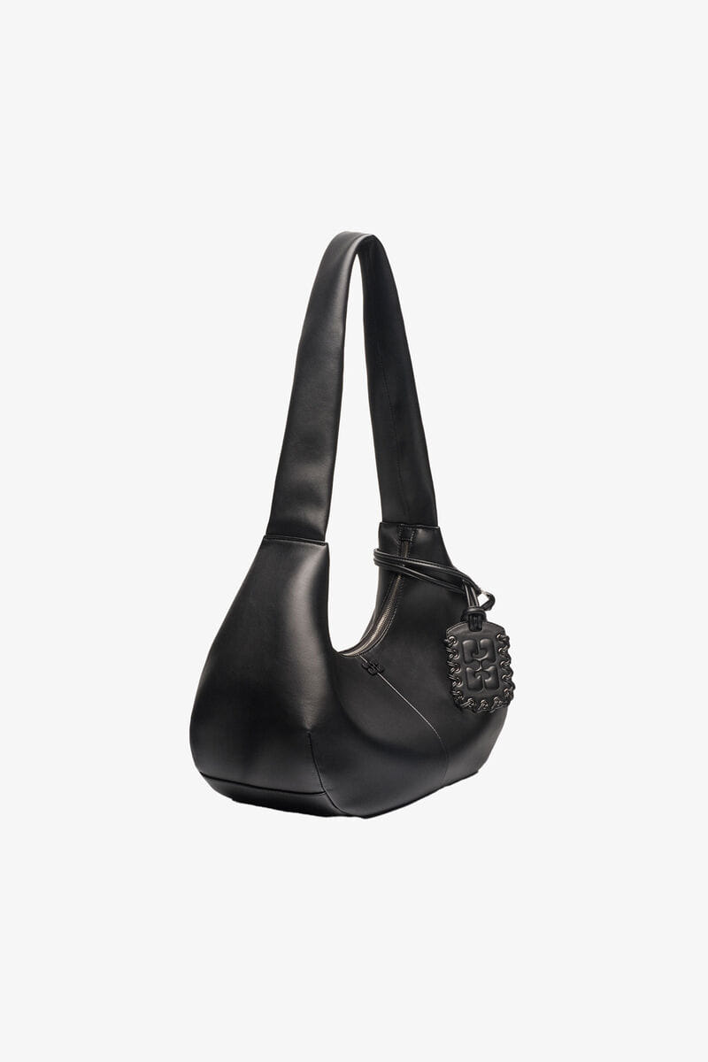 Ganni Black Medium Hobo Bag