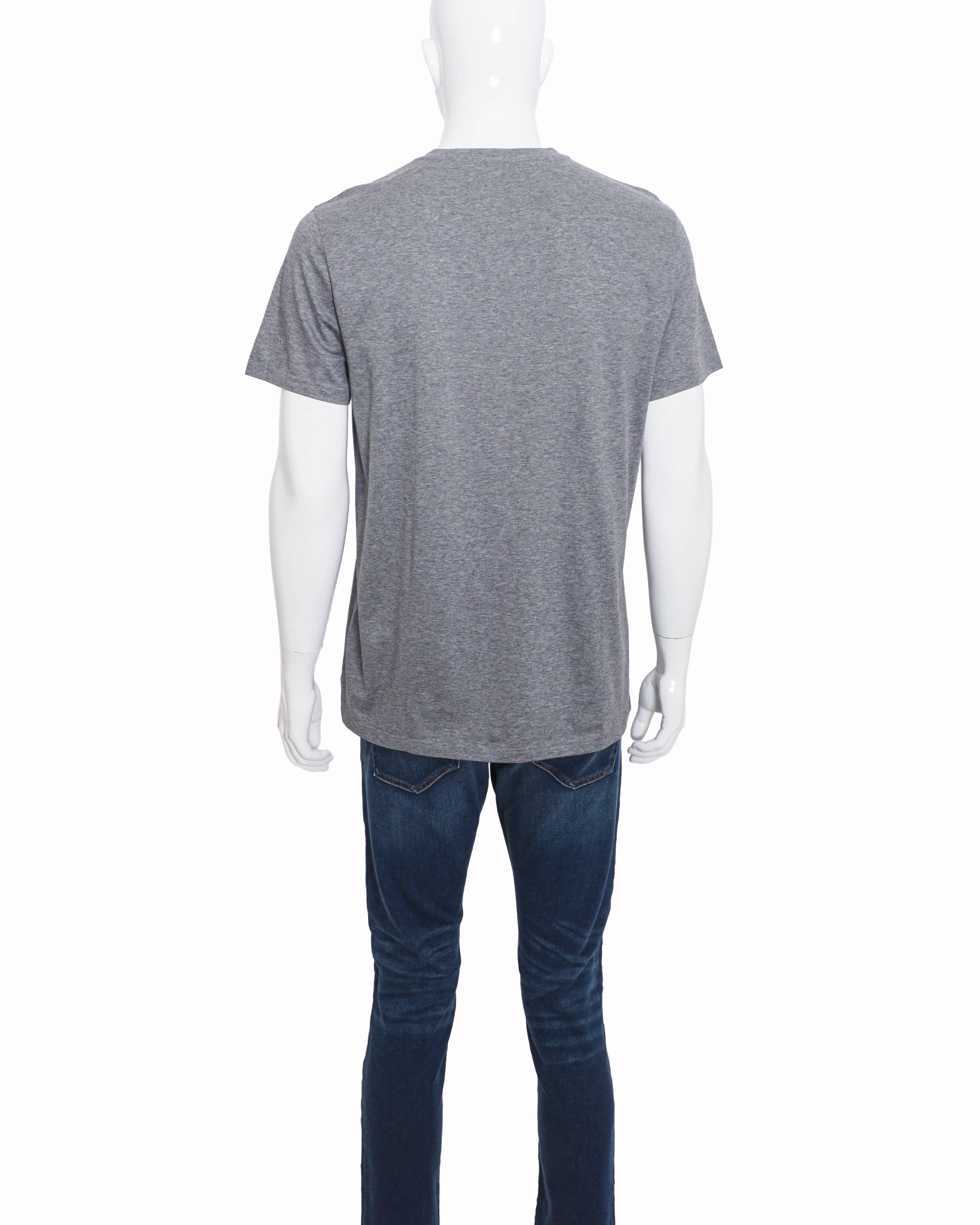 Berluti Classic Grey Leather - Trim Pocket Men's T - Shirt