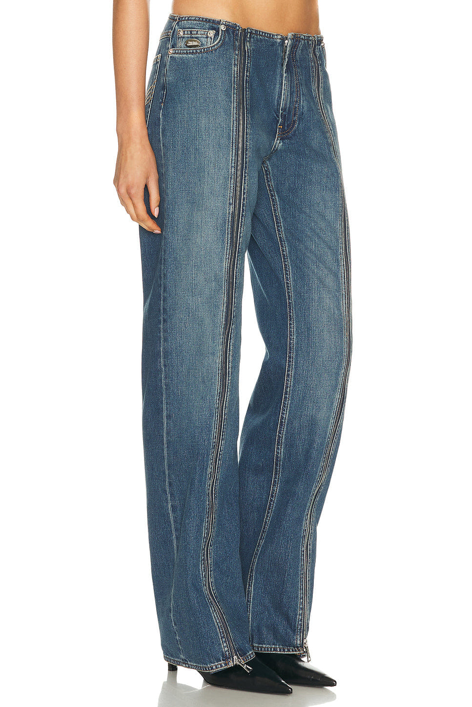 Jean Paul Gaultier Front Zipped Denim Trouser