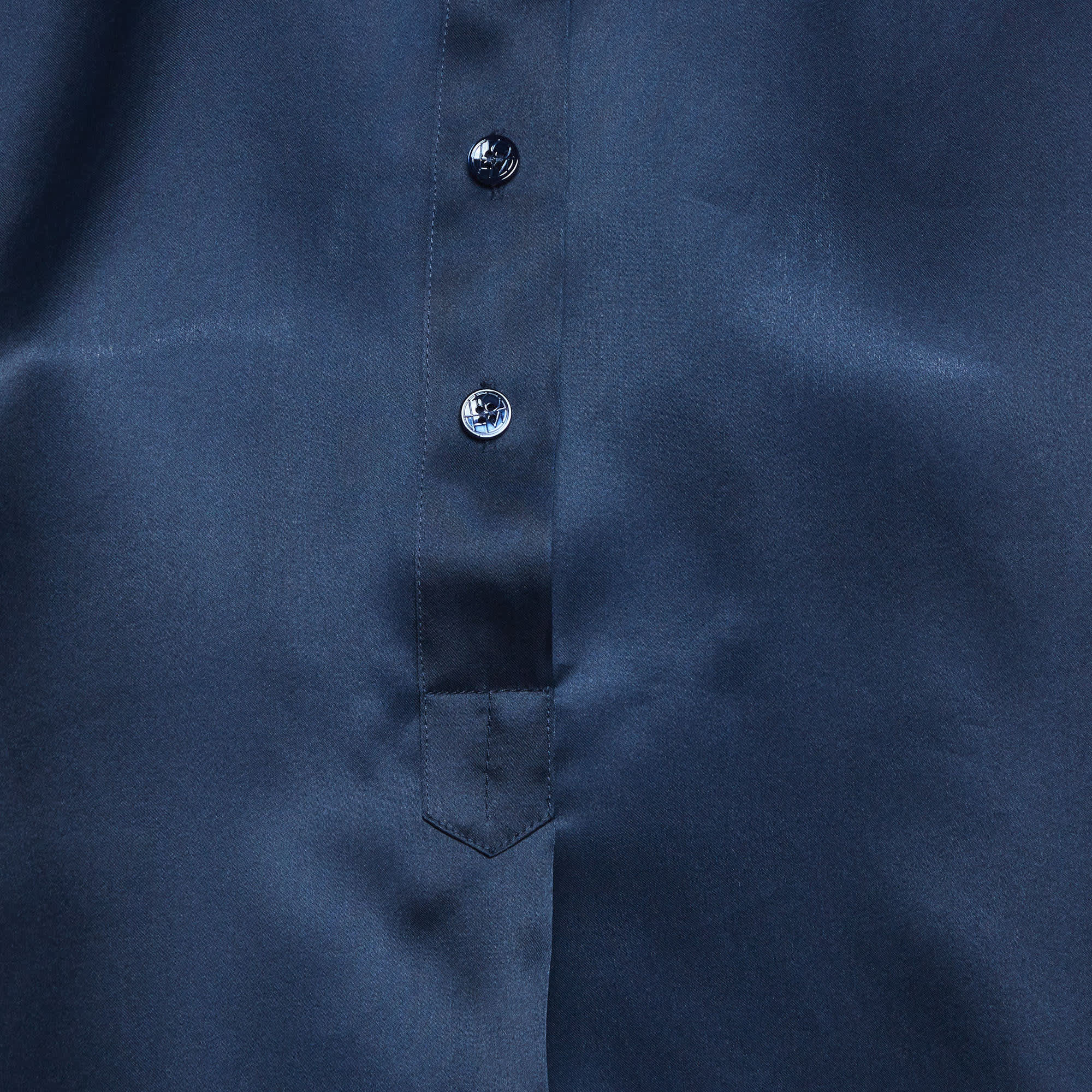 Toteme Navy Blue Silk Oversized Tunic