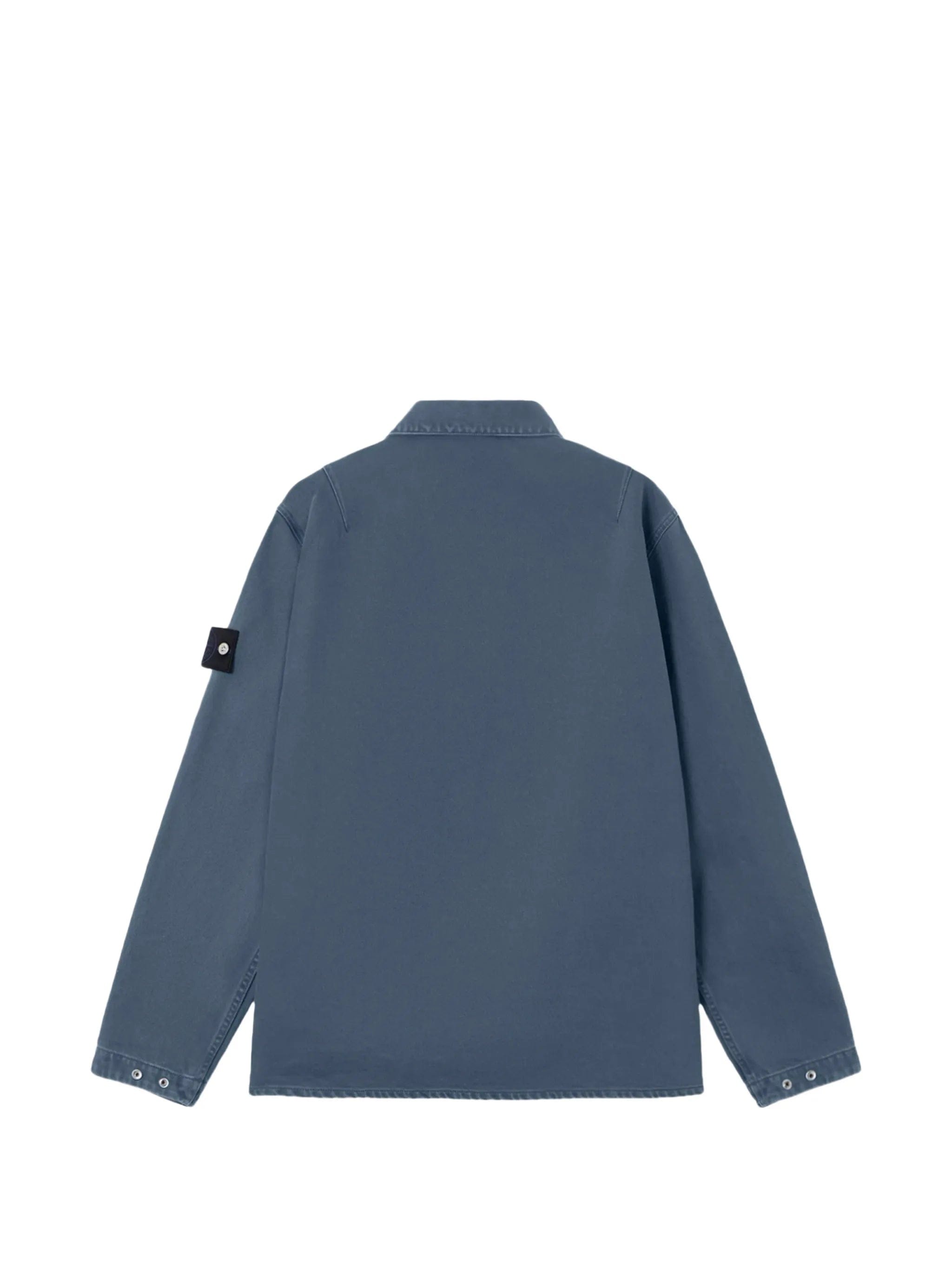 Stone Island zipped pocket cotton shirt