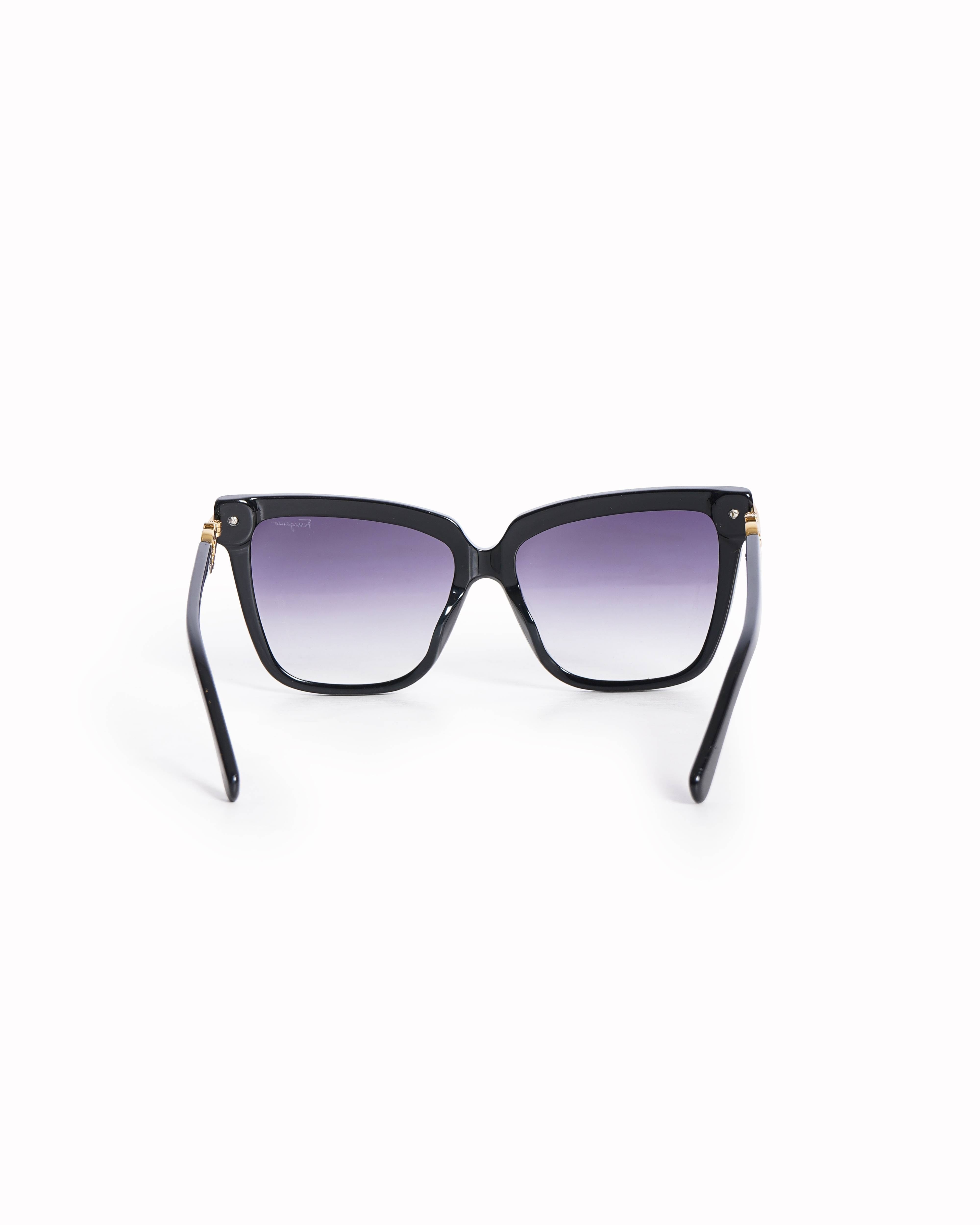 Salvatore Ferragamo oversized black frame sunglasses