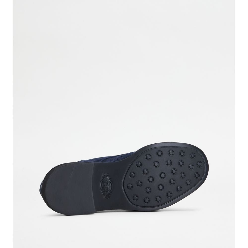 Tod's Tods Lace - Ups In Suede Blue Mens