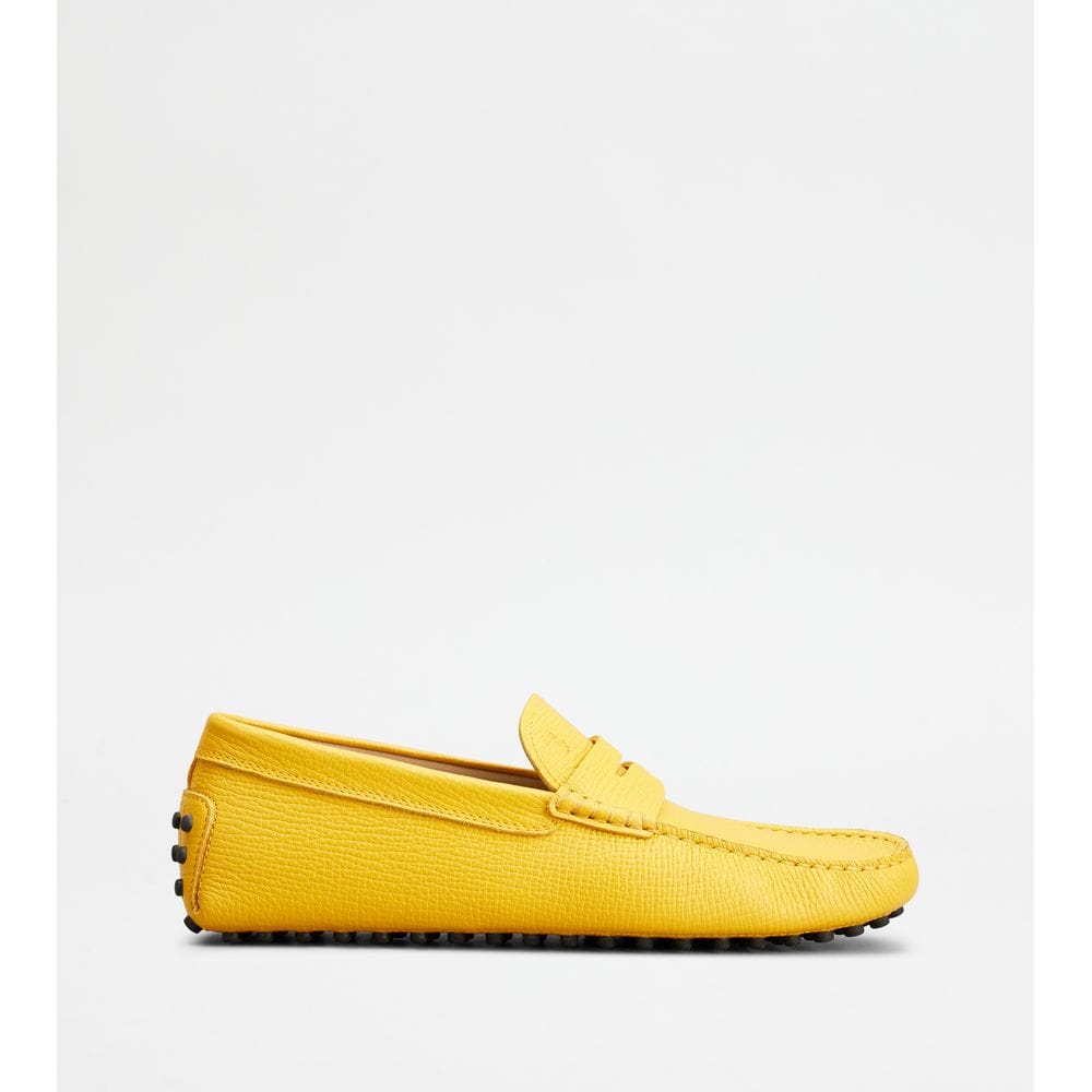 Tod's Tods Gommino Driving Shoes In Leather Yellow Mens