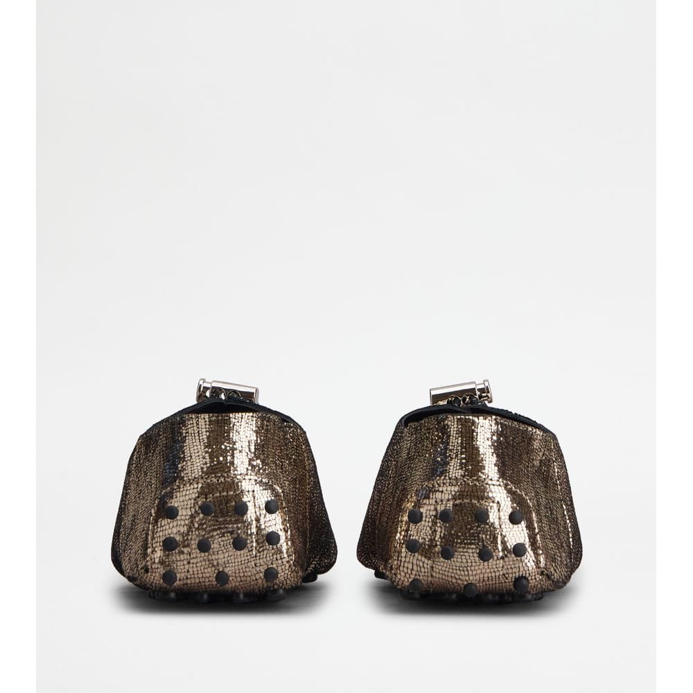 Tod's Tods Gommino In Leather With Drawstring Gold Womens