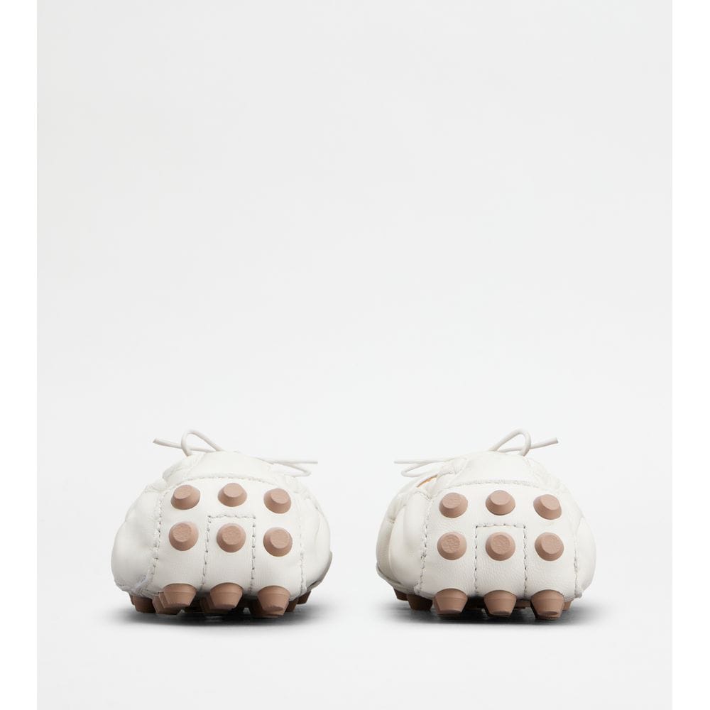 Tod's Tods Bubble Ballerinas In Leather White Womens