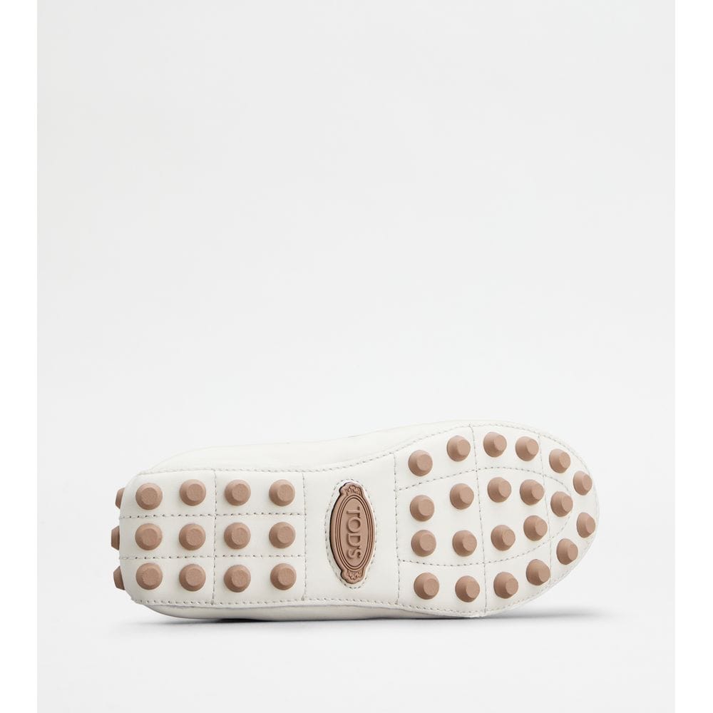 Tod's Tods Bubble Ballerinas In Leather White Womens