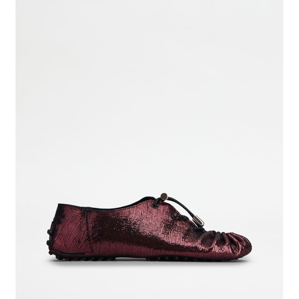 Tod's Tods Gommino In Leather With Drawstring Bordeaux Womens