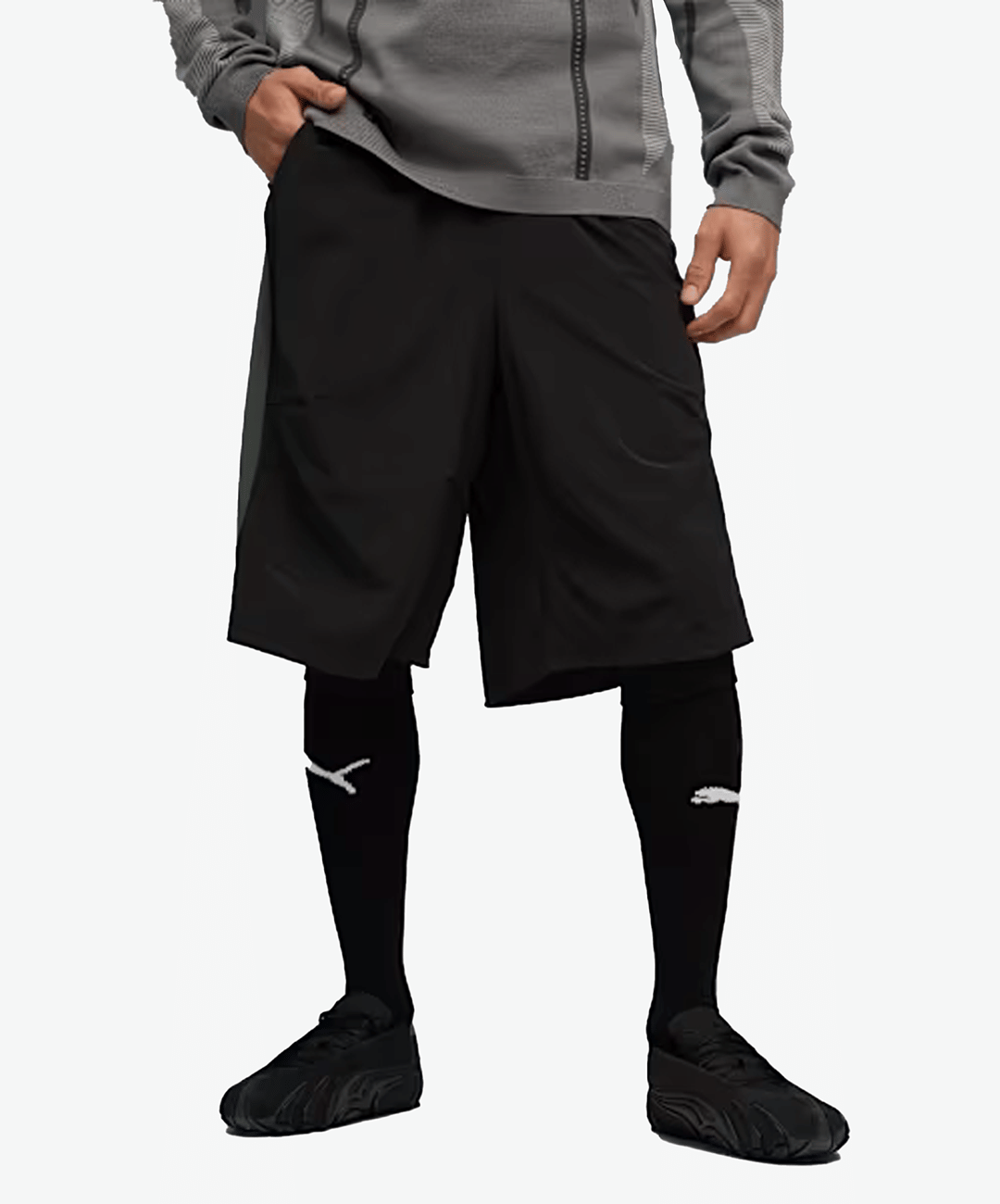 PUMA | x SAN SAN GEAR REGULAR FIT WOVEN SHORTS { PUMA BLACK
