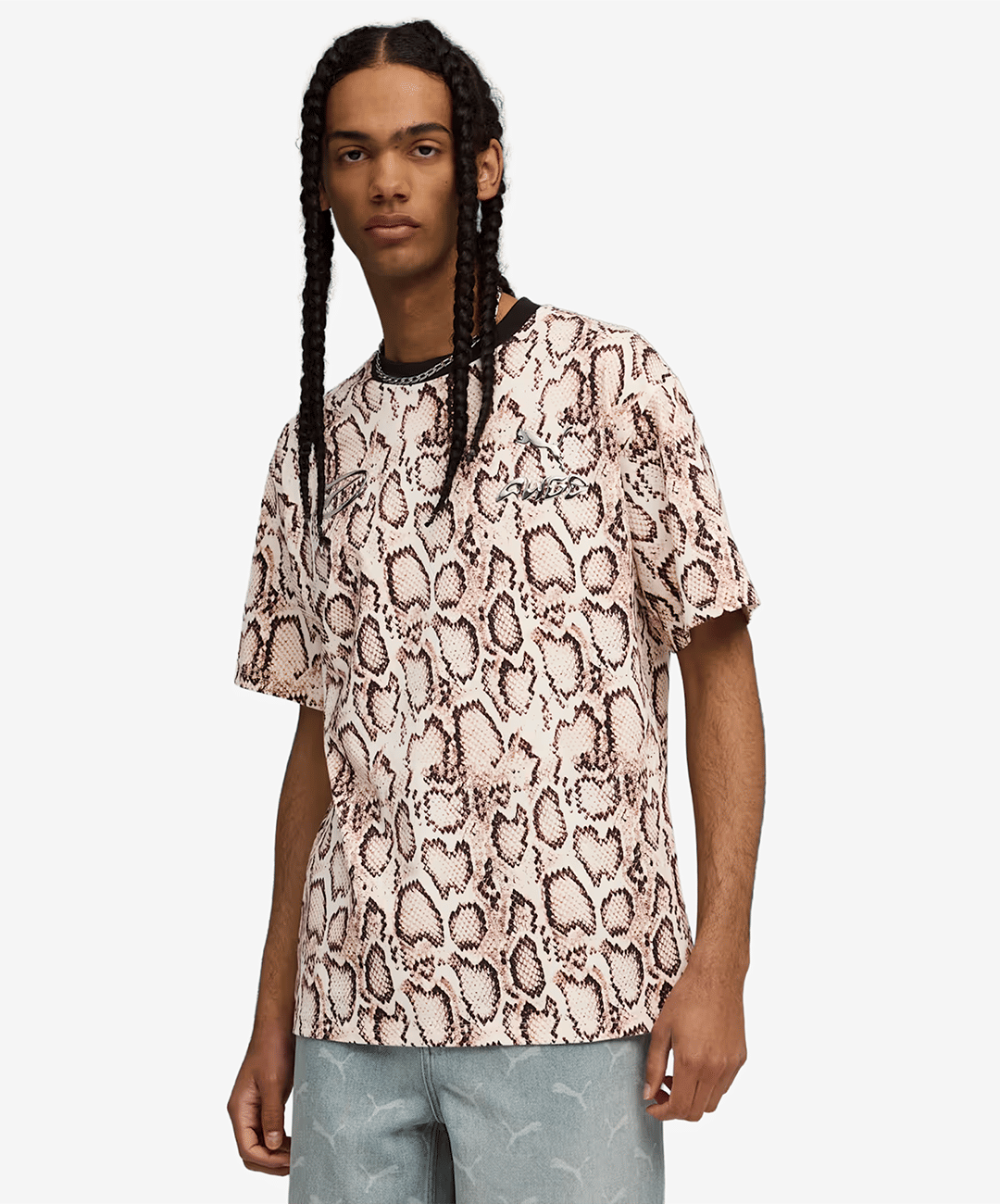 PUMA | x A$AP ROCKY SNAKE SKIN T-Shirt { FROSTED LVORY - AOP