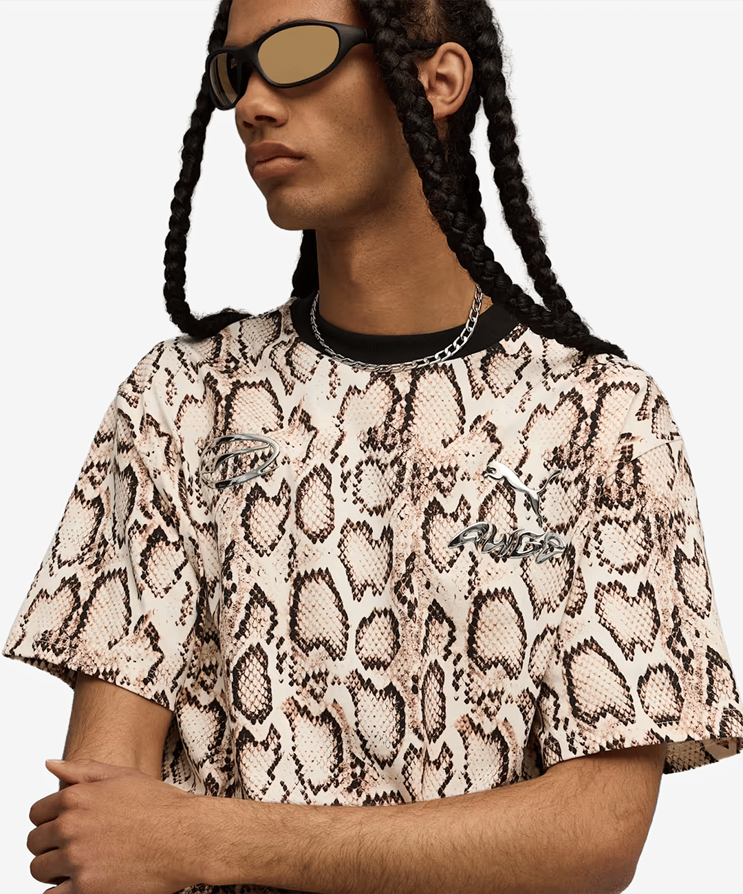 PUMA | x A$AP ROCKY SNAKE SKIN T-Shirt { FROSTED LVORY - AOP