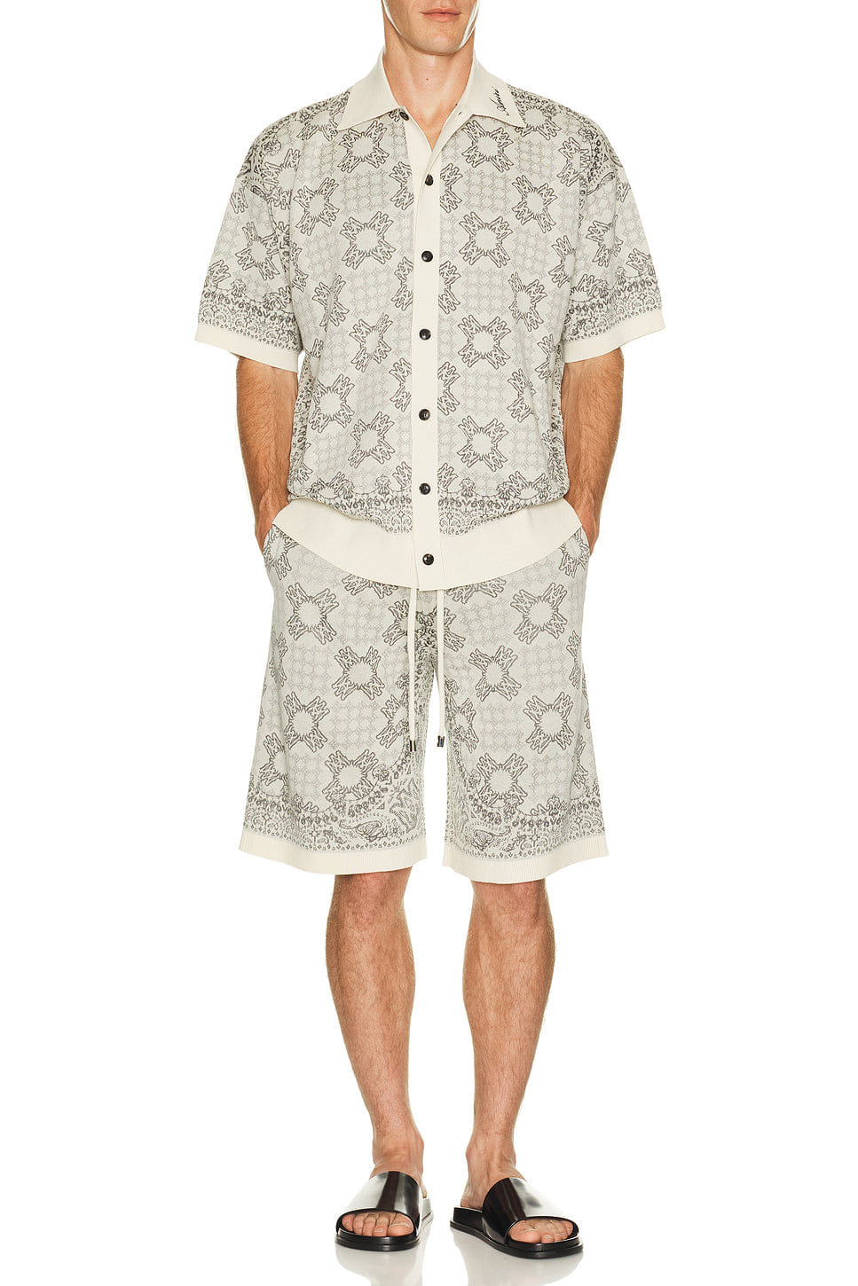 Amiri MA Quad Check Mesh Knit Short