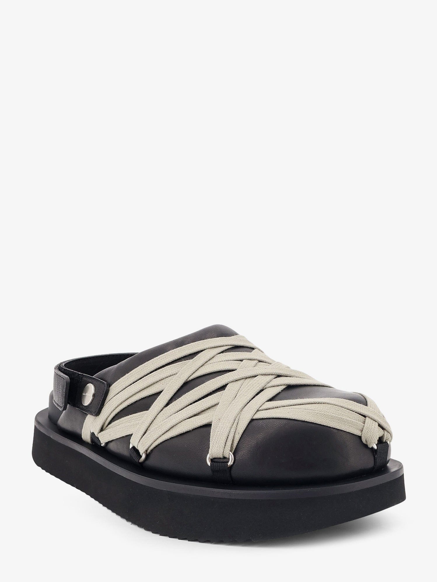 RICK OWENS Padded Megalace Platform leather sandals