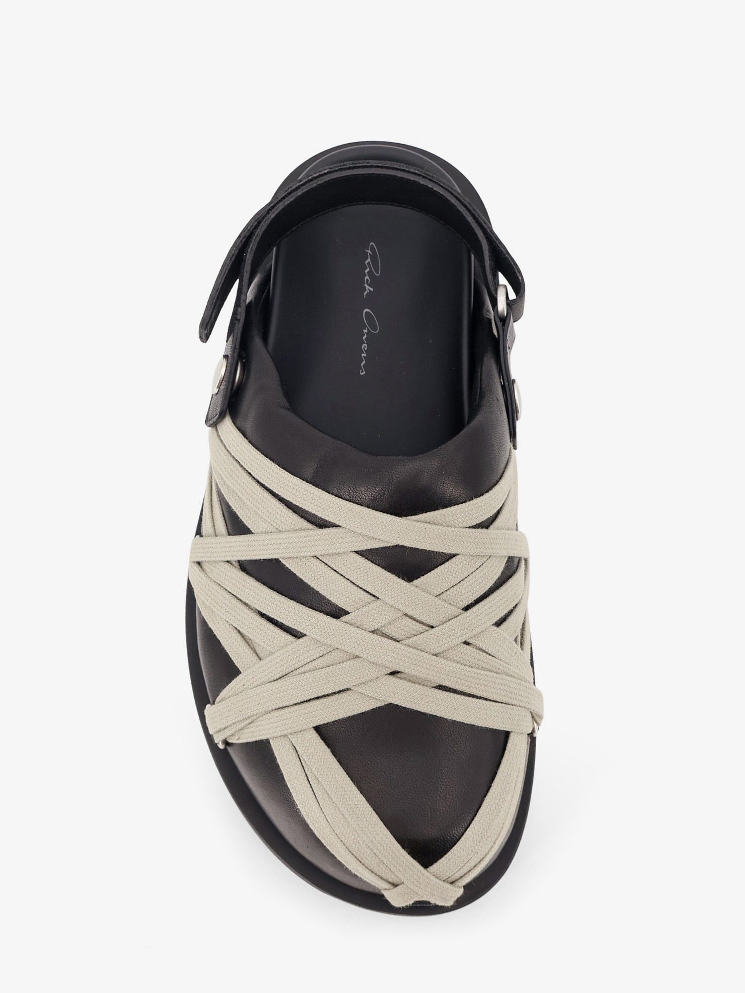 RICK OWENS Padded Megalace Platform leather sandals