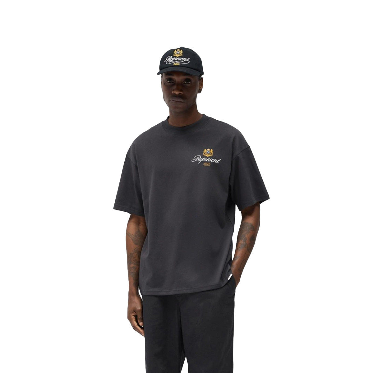 PUMA '+ REPRESENT GRAPHIC T-Shirt Flat Dark Grey