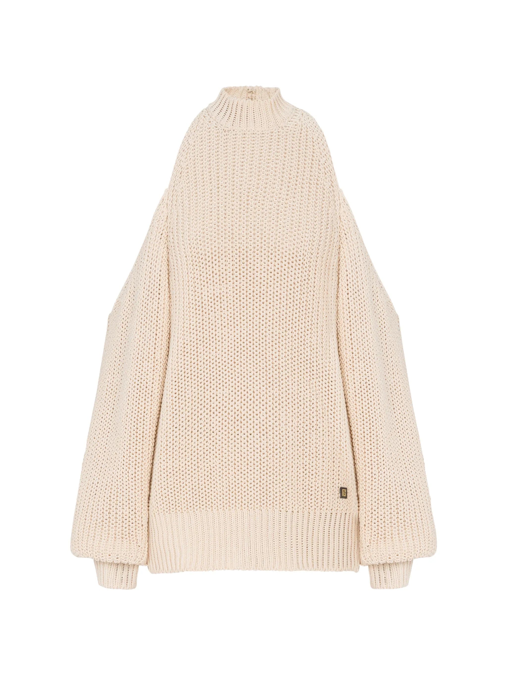 Balmain open - shoulder sweater