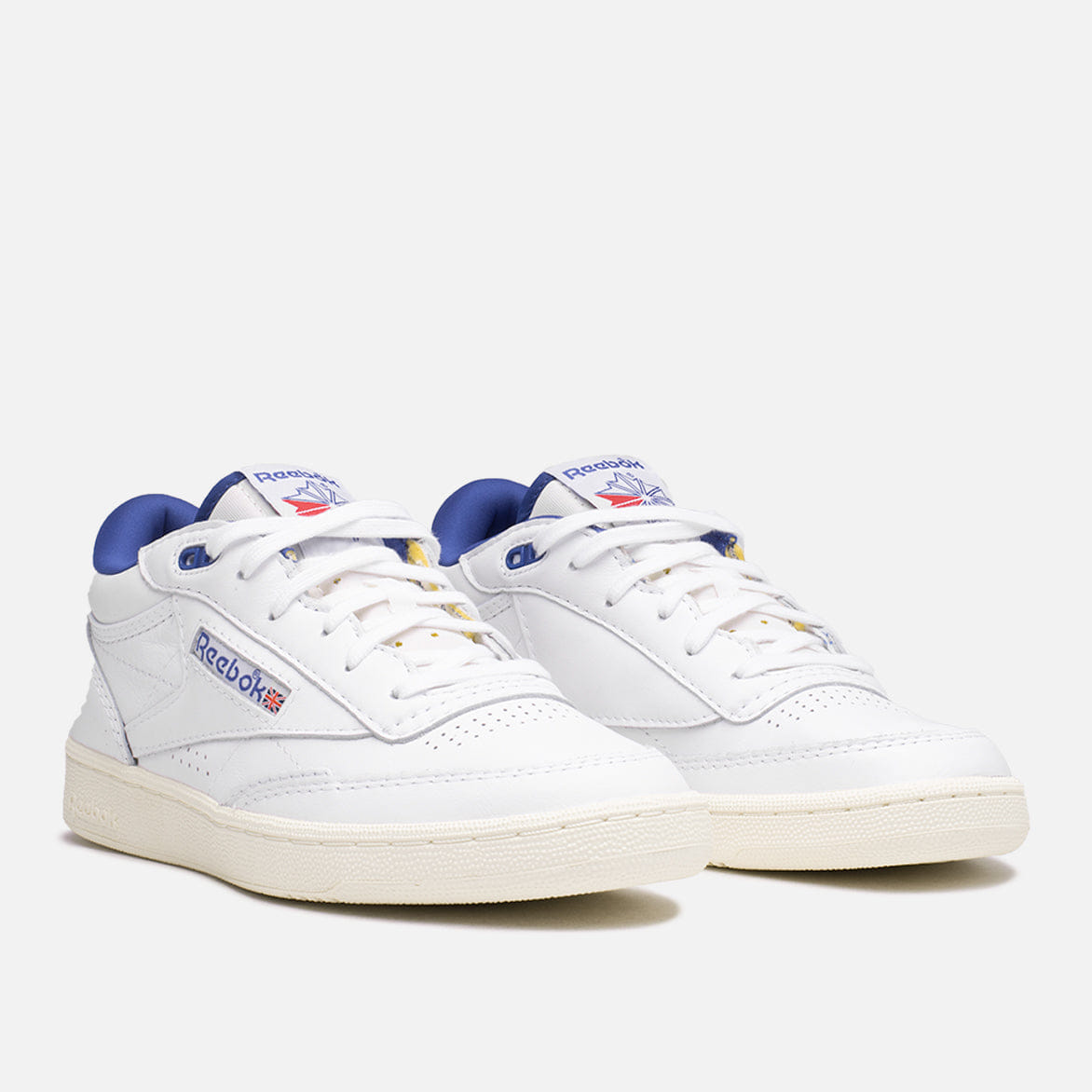 Reebok CLUB C MID II VINTAGE - WHITE / COBALT