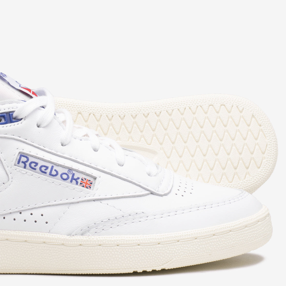 Reebok CLUB C MID II VINTAGE - WHITE / COBALT