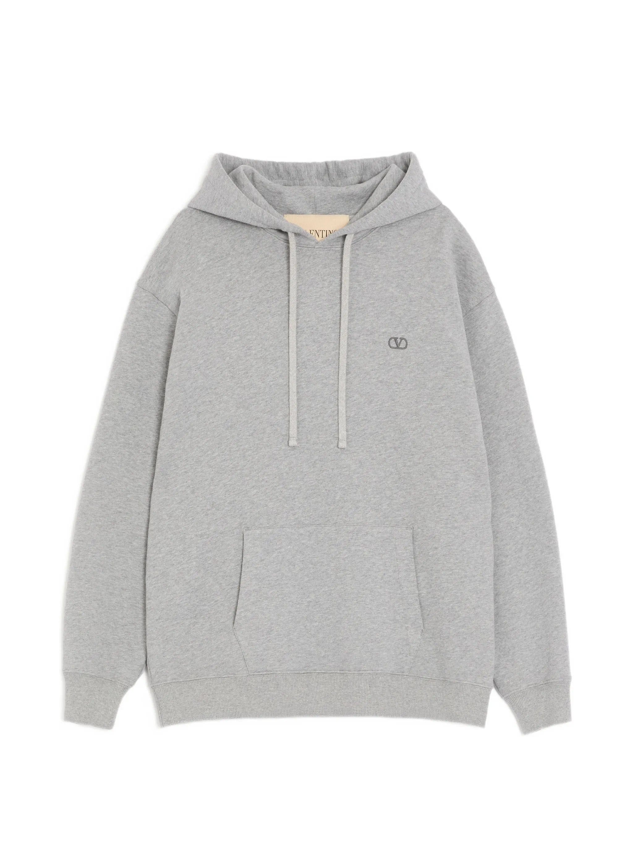 Valentino Garavani cotton hoodie with VLogo embroidery
