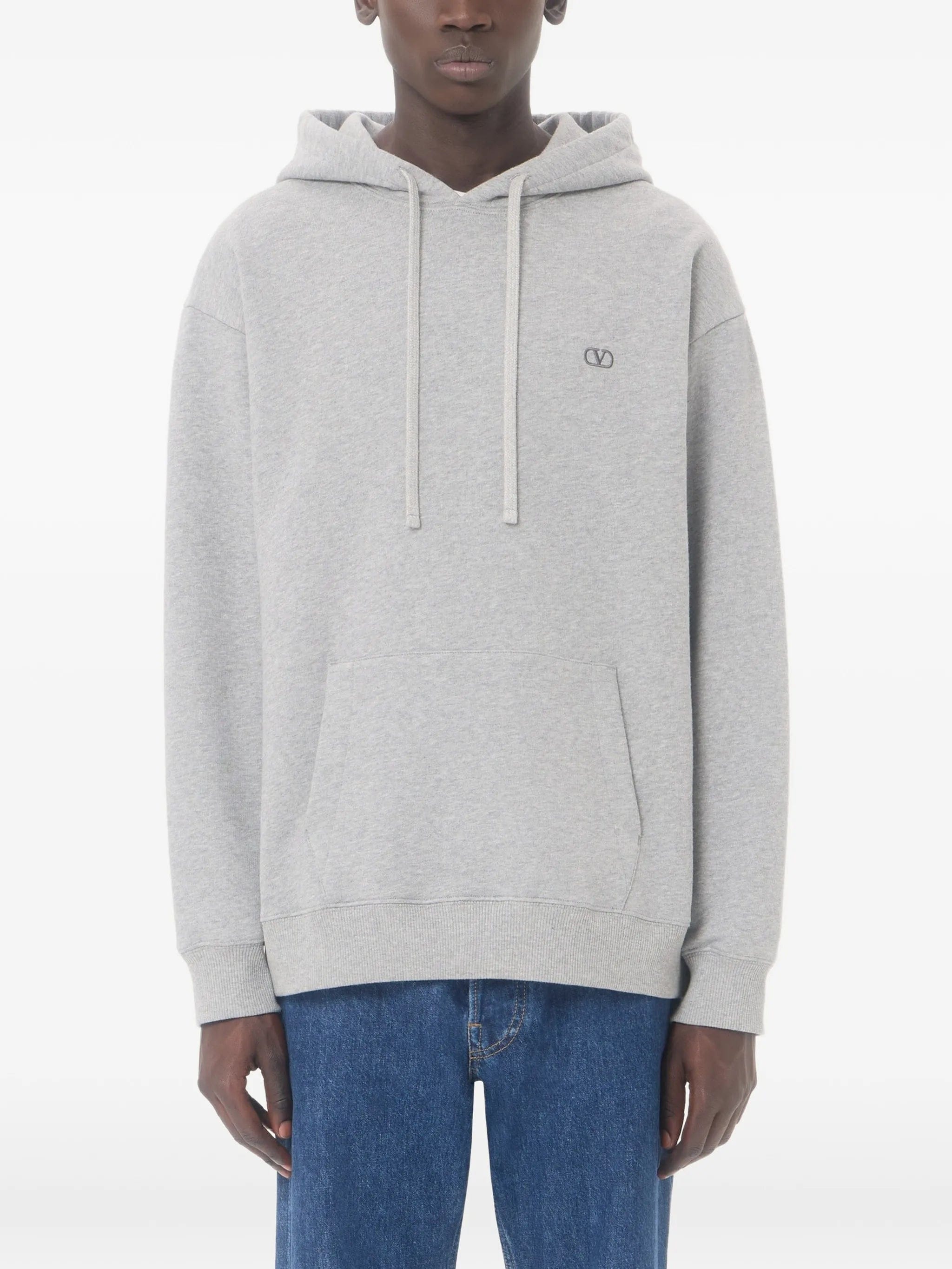Valentino Garavani cotton hoodie with VLogo embroidery