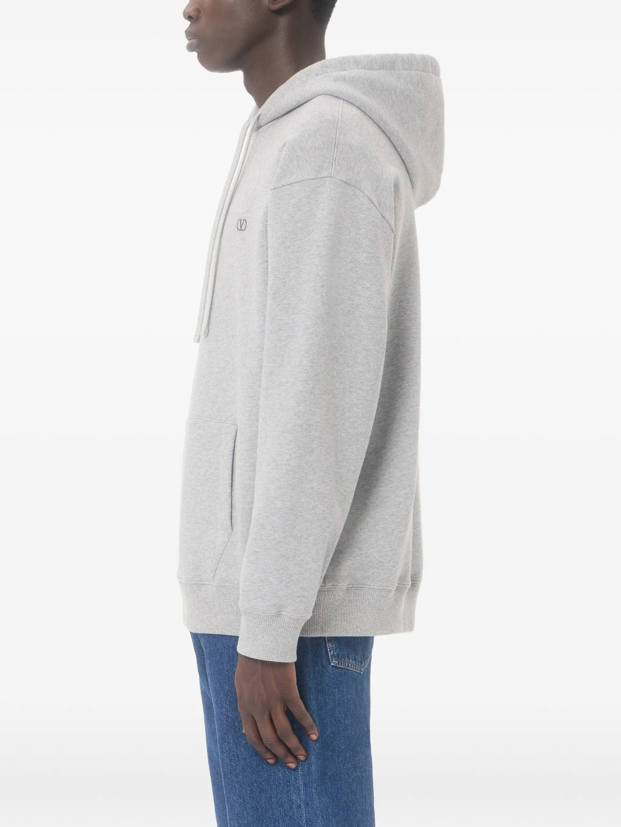 Valentino Garavani cotton hoodie with VLogo embroidery