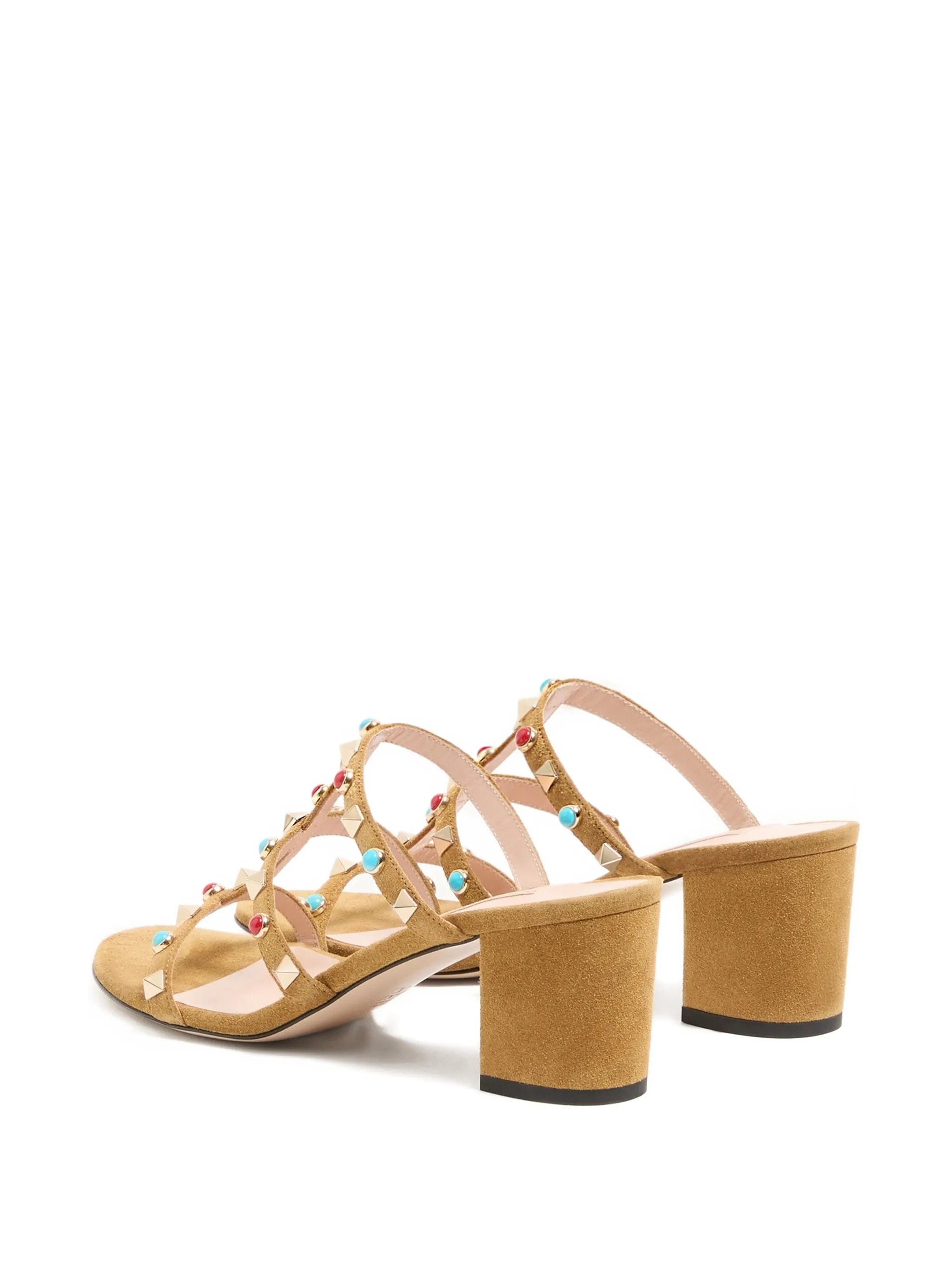 Valentino Garavani Rockstud cabochon - embellished leather sandals