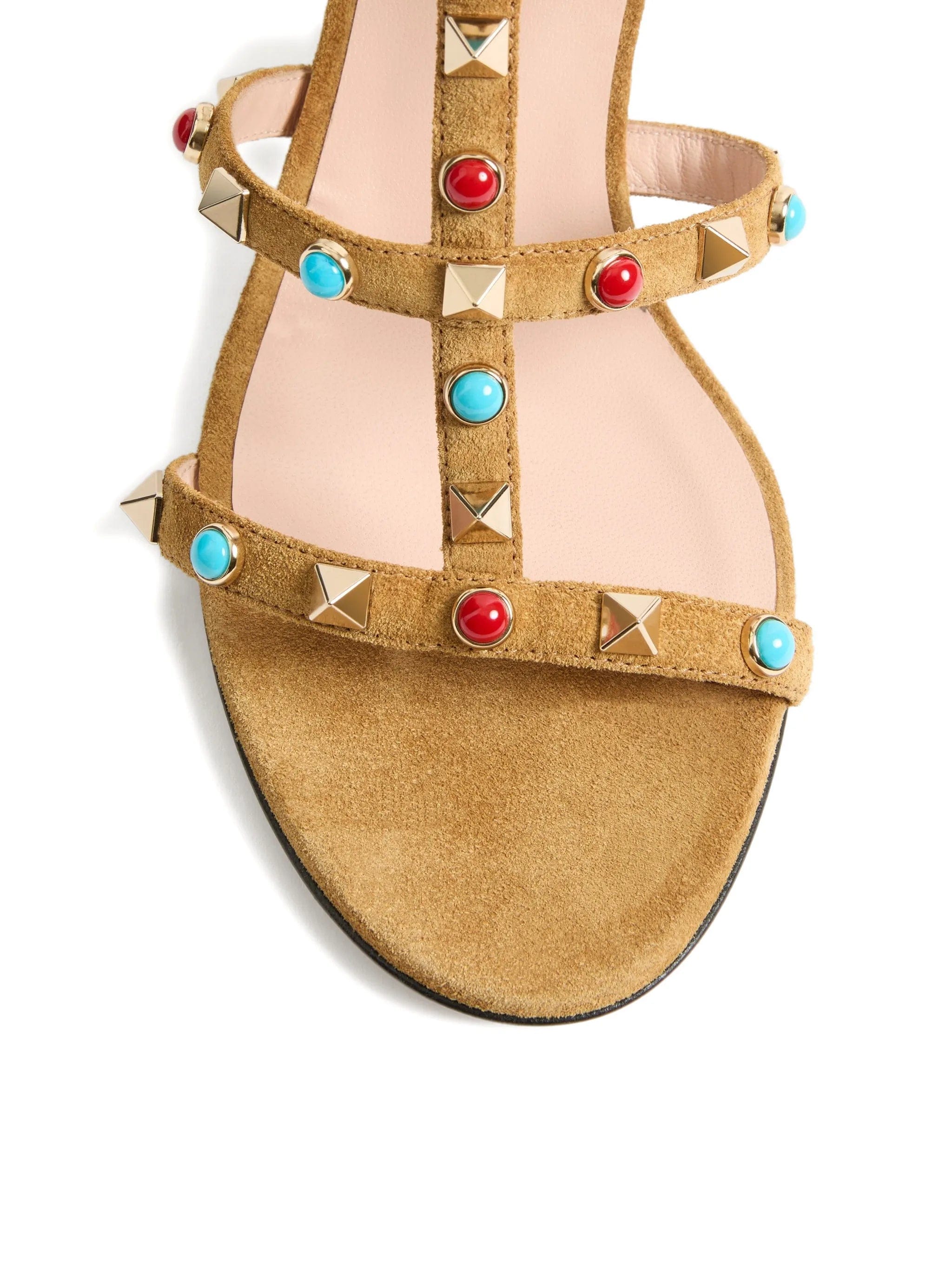 Valentino Garavani Rockstud cabochon - embellished leather sandals