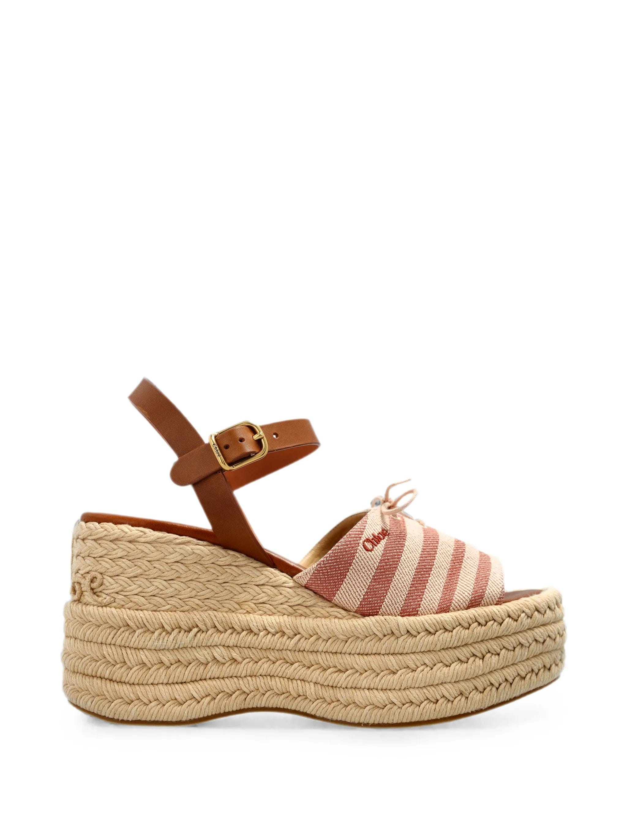 Chloé striped platform sandals