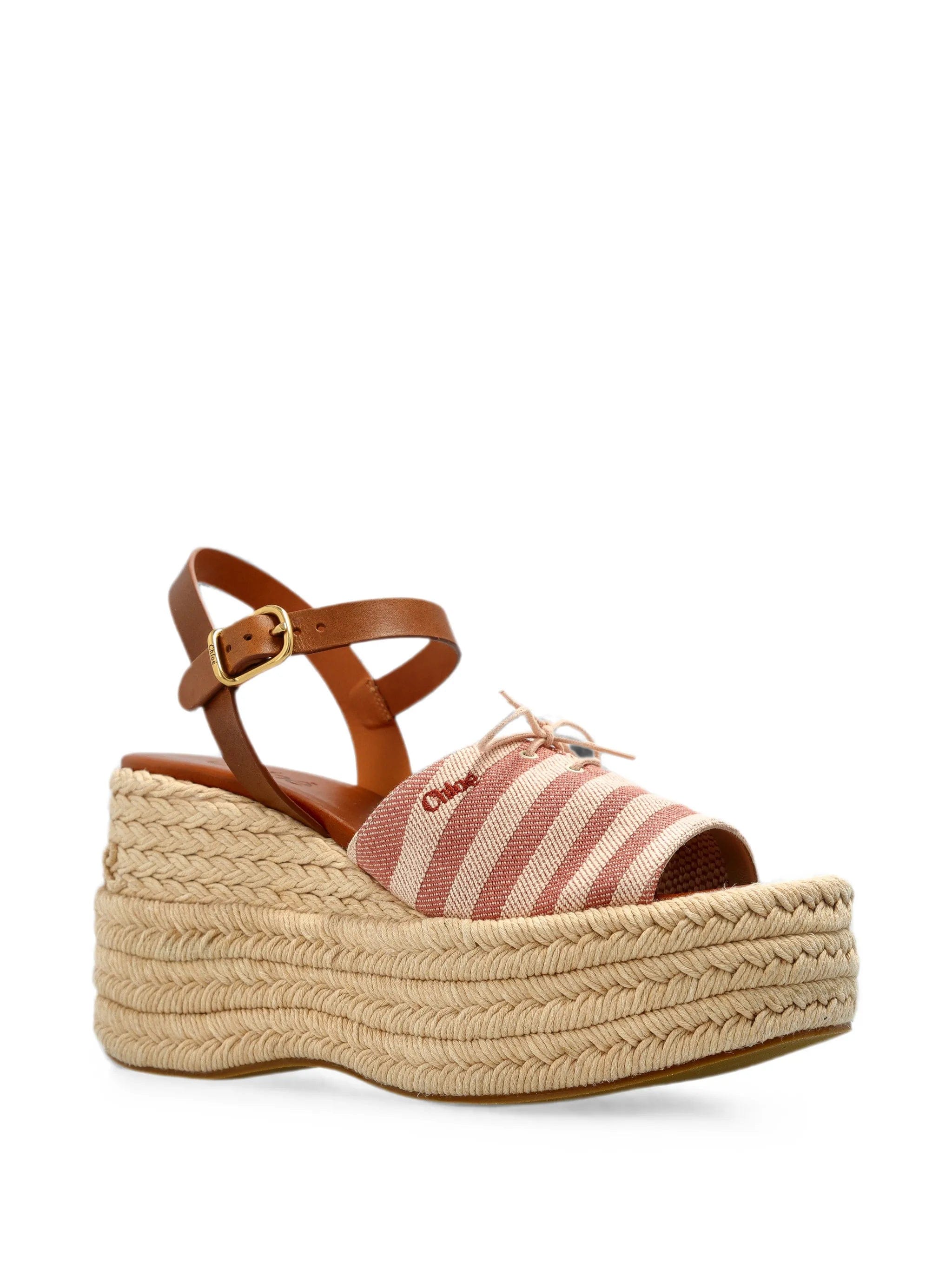 Chloé striped platform sandals